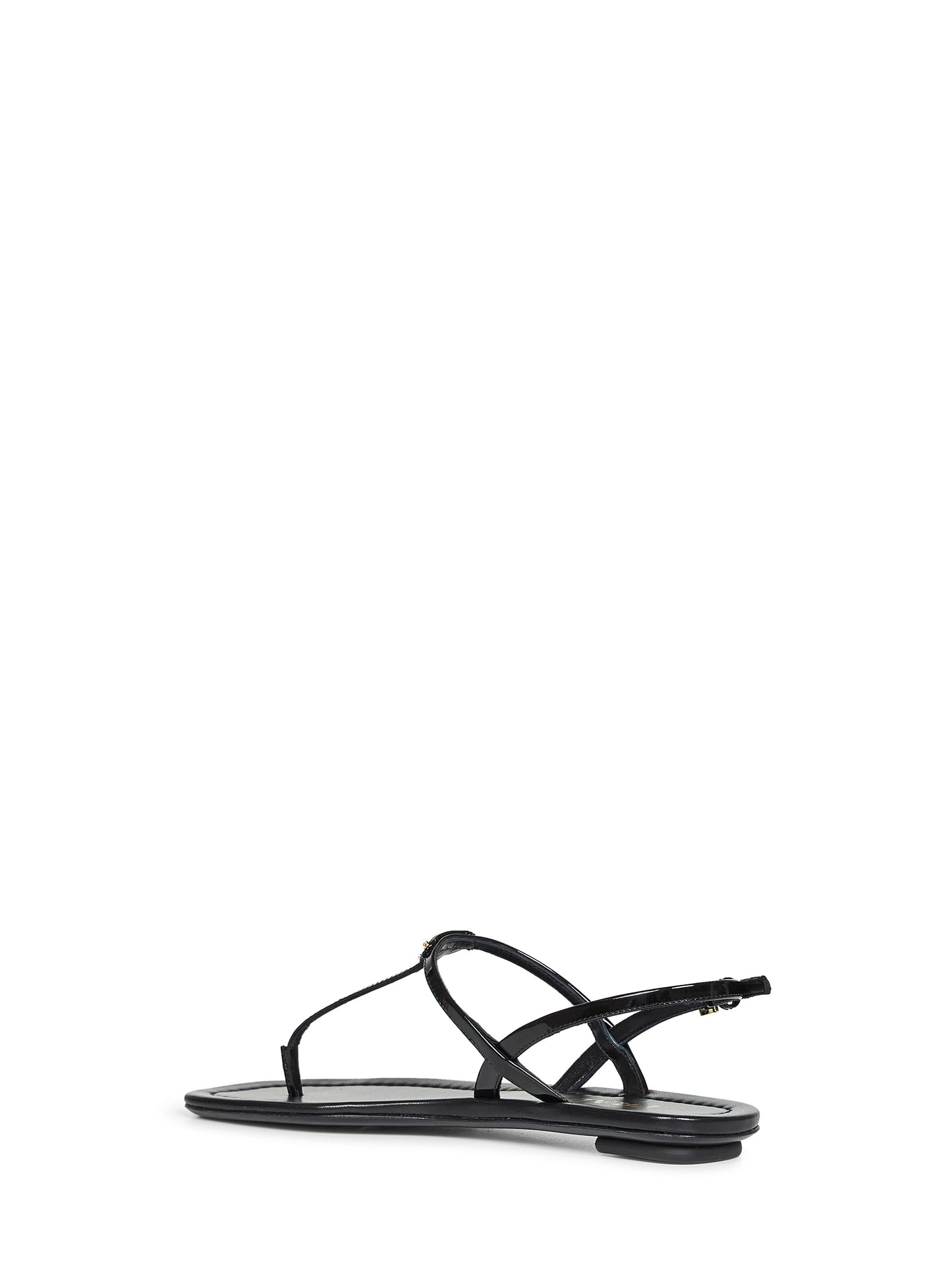 Prada Calzature Women Black Patent Leather Thong Sandals PRADA