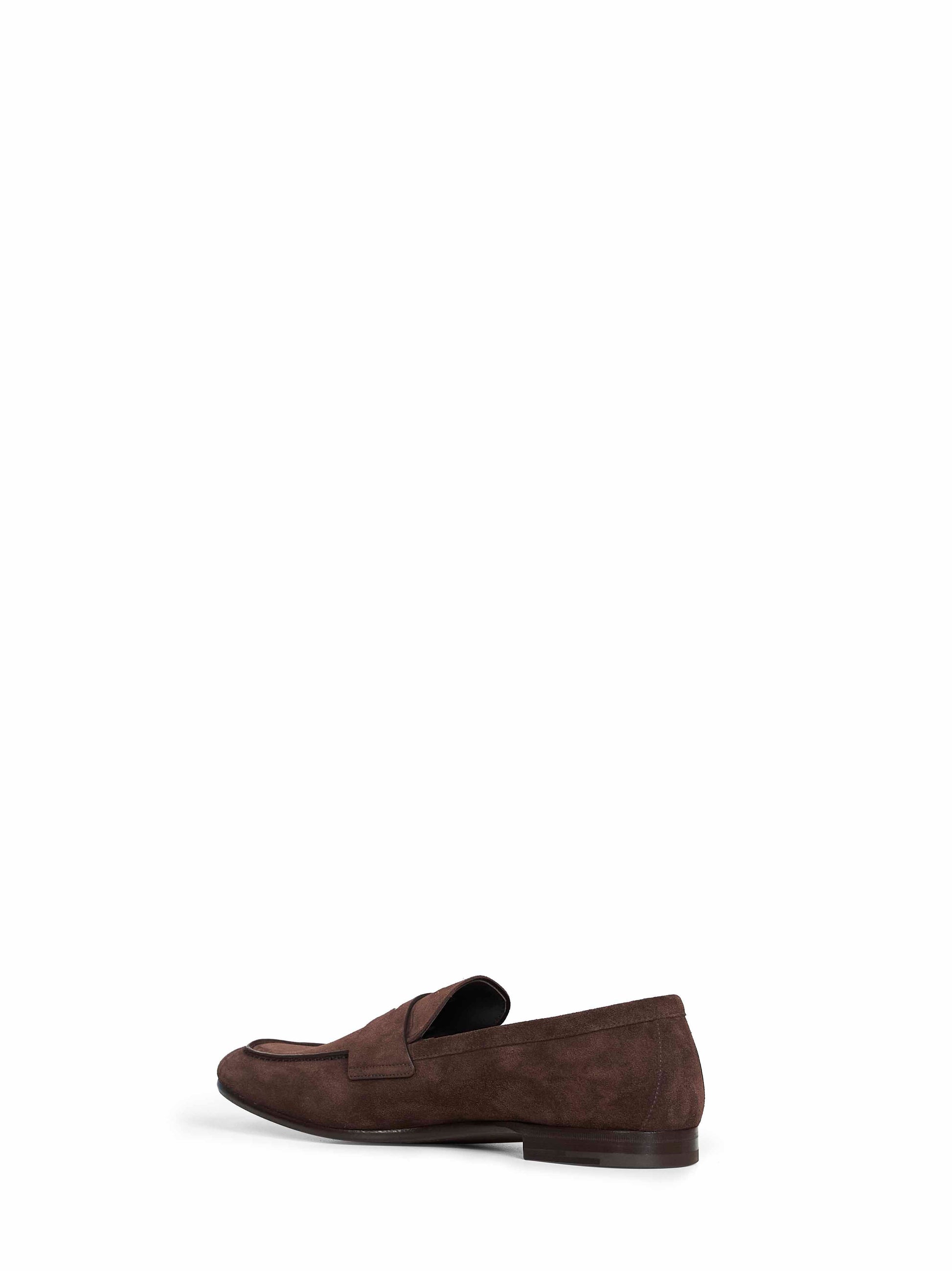 Prada Calzature Men Dark Brown Suede Loafers PRADA