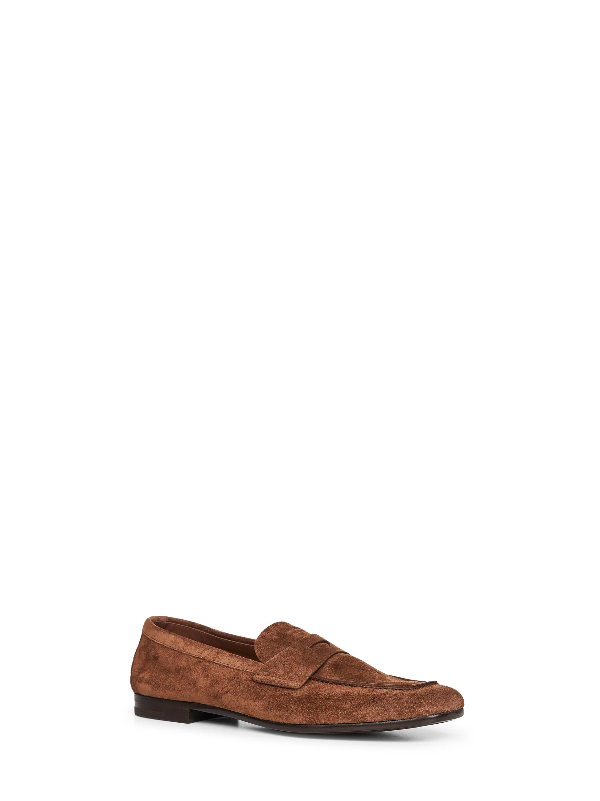 Prada Calzature Men Cocoa Suede Loafers PRADA