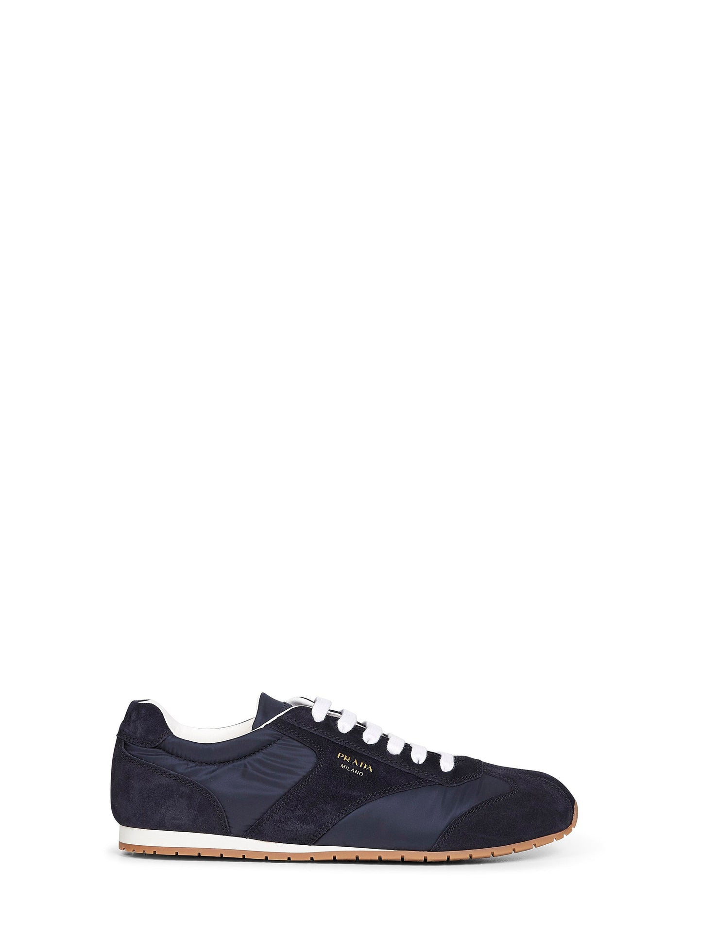 Prada Calzature Men Blue Re-Nylon And Suede Sneakers PRADA