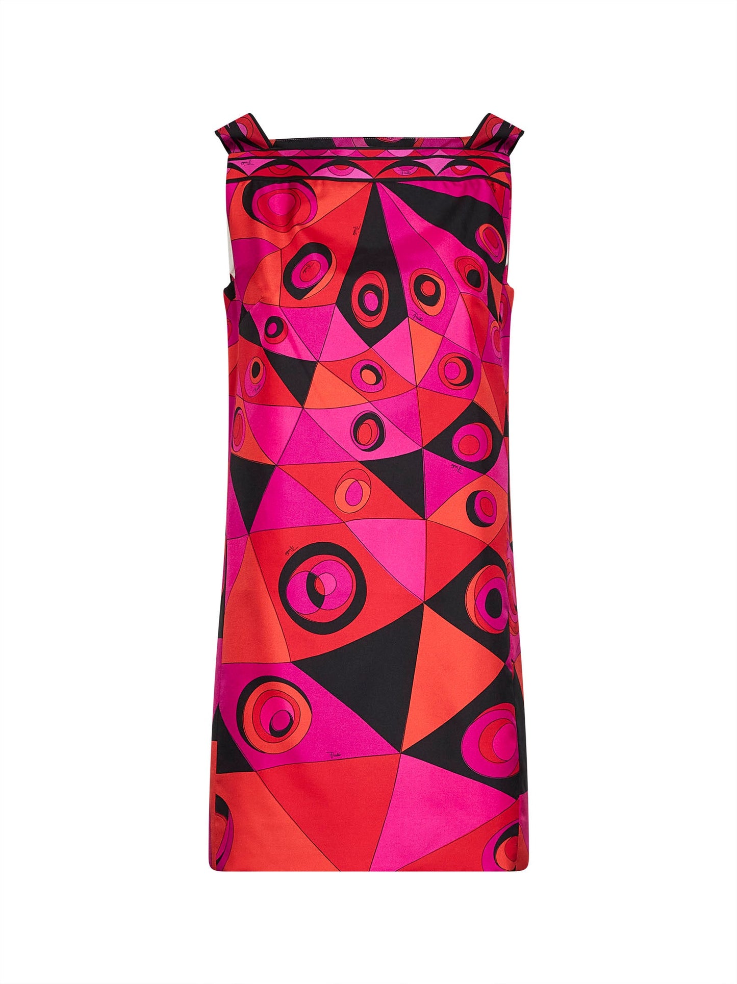 Pucci Women Fuchsia And Black Occhi-Print Silk Twill Mini Dress PUCCI