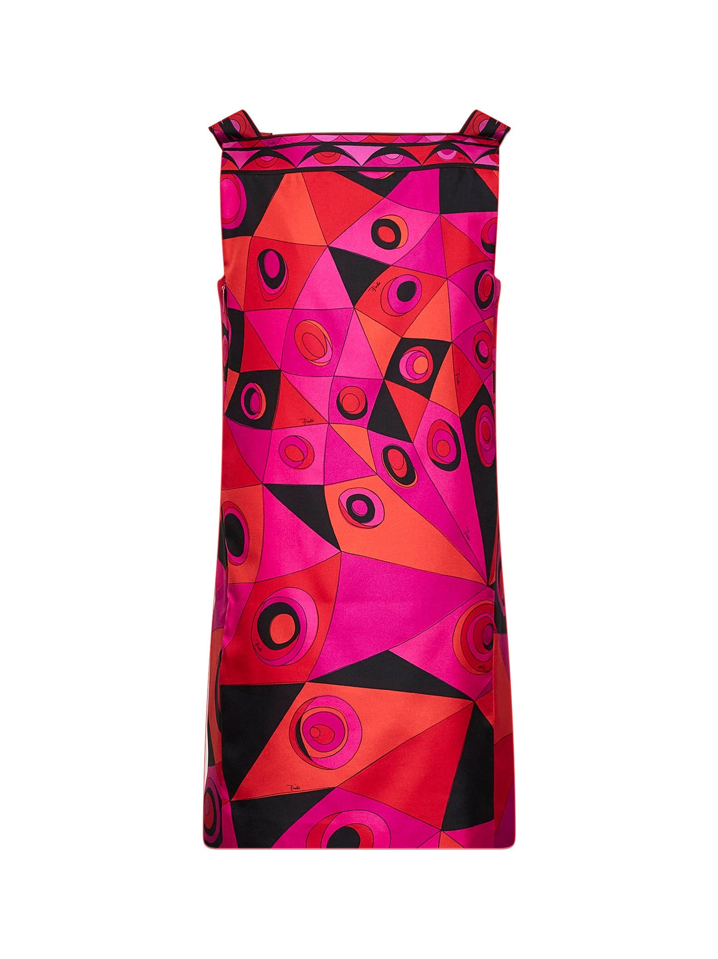 Pucci Women Fuchsia And Black Occhi-Print Silk Twill Mini Dress PUCCI