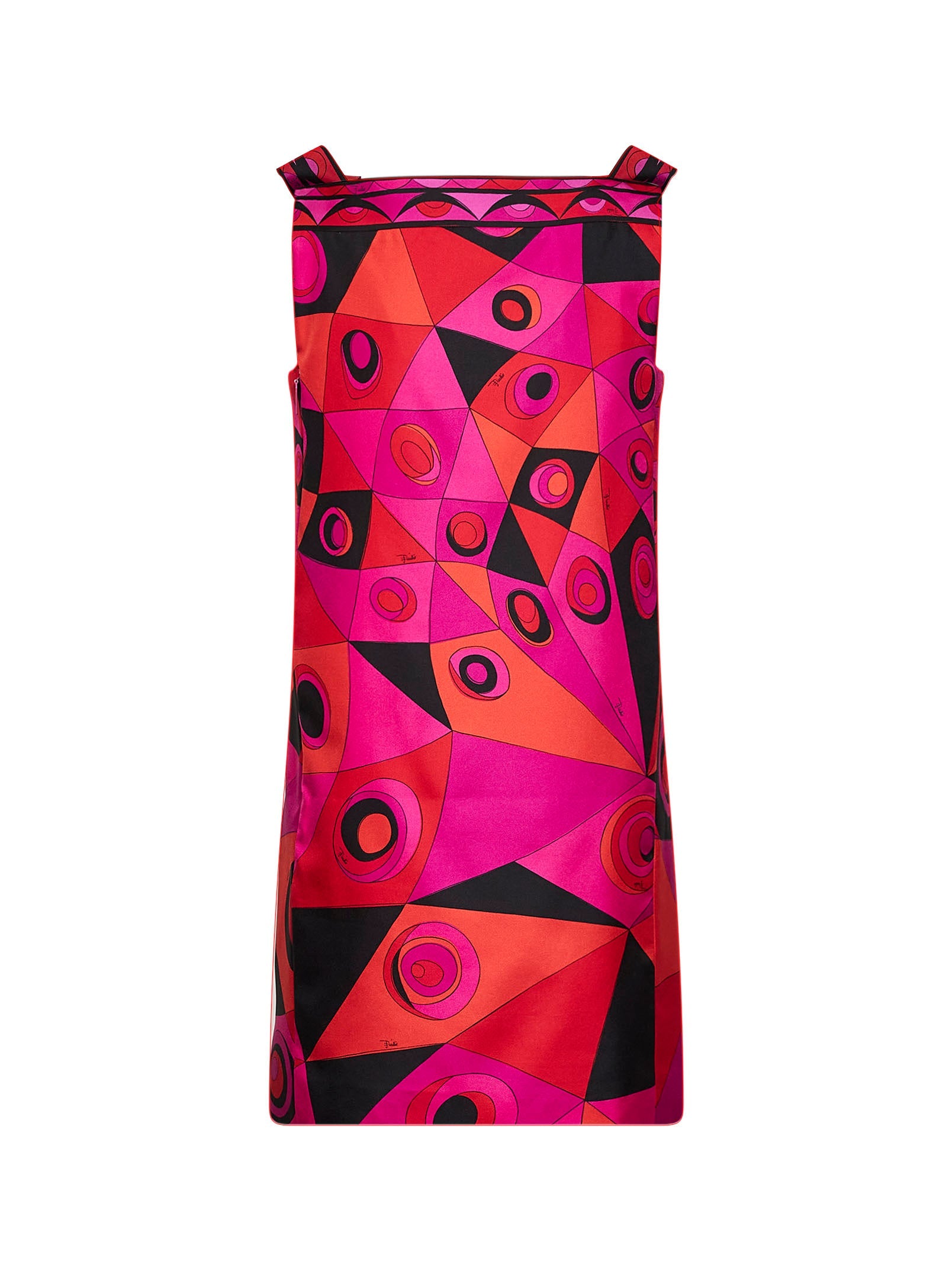 Pucci Women Fuchsia And Black Occhi-Print Silk Twill Mini Dress PUCCI