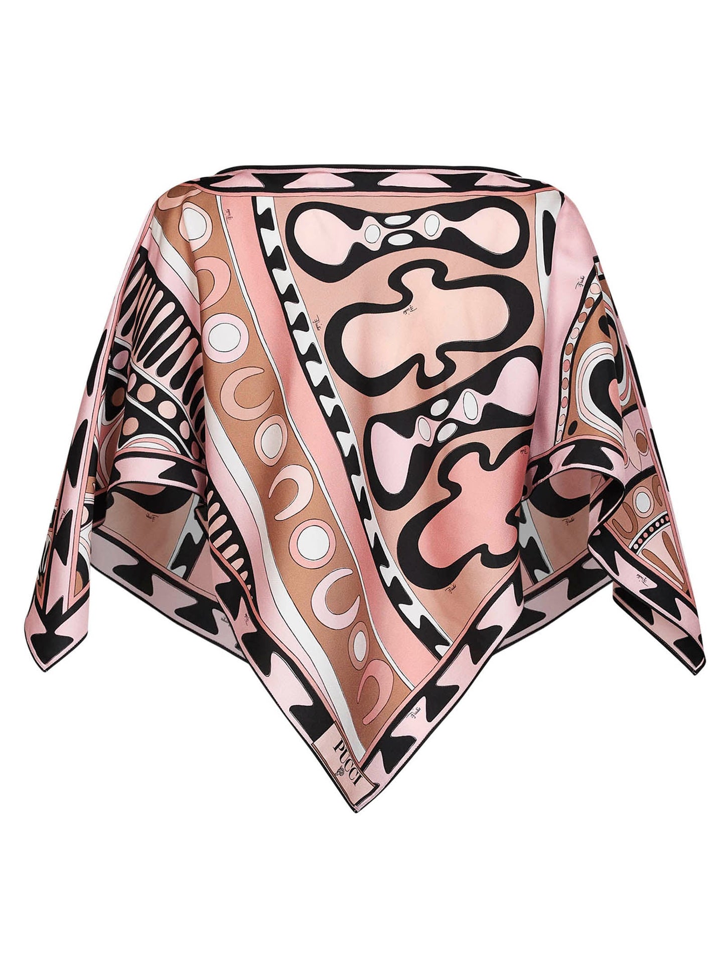 Pucci Women Nude Soleil-Print Silk Twill Kaftan Top PUCCI