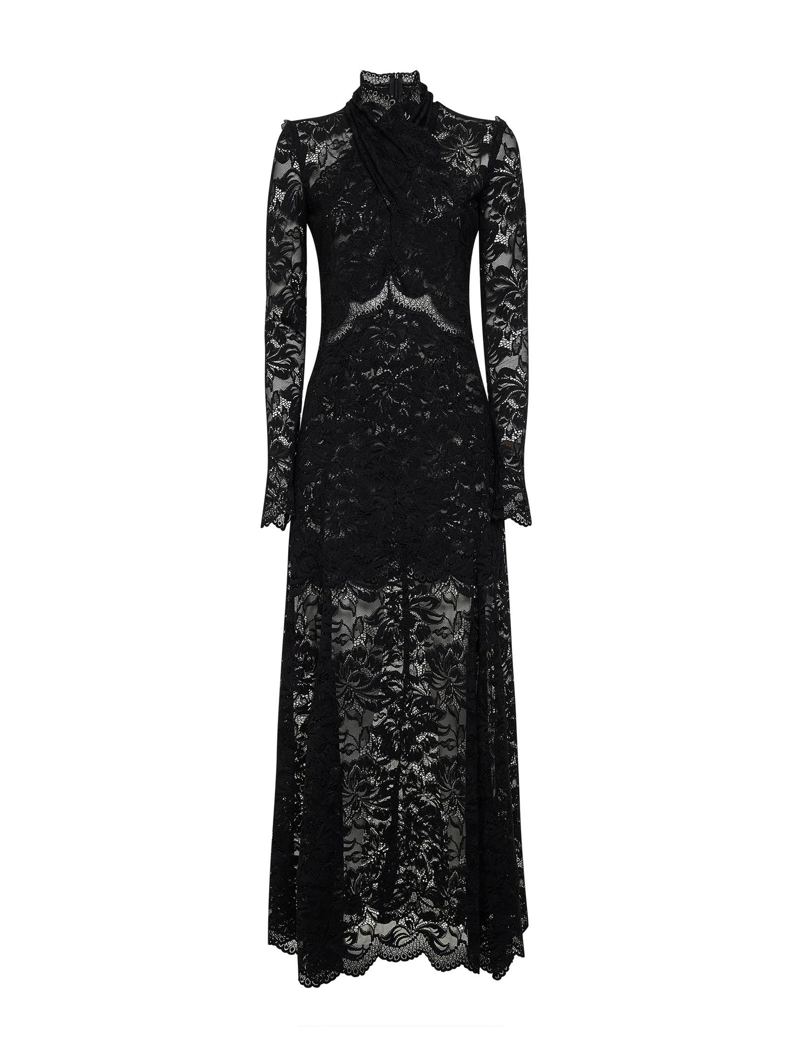 Rabanne Women Black Lace Long Dress PACO RABANNE