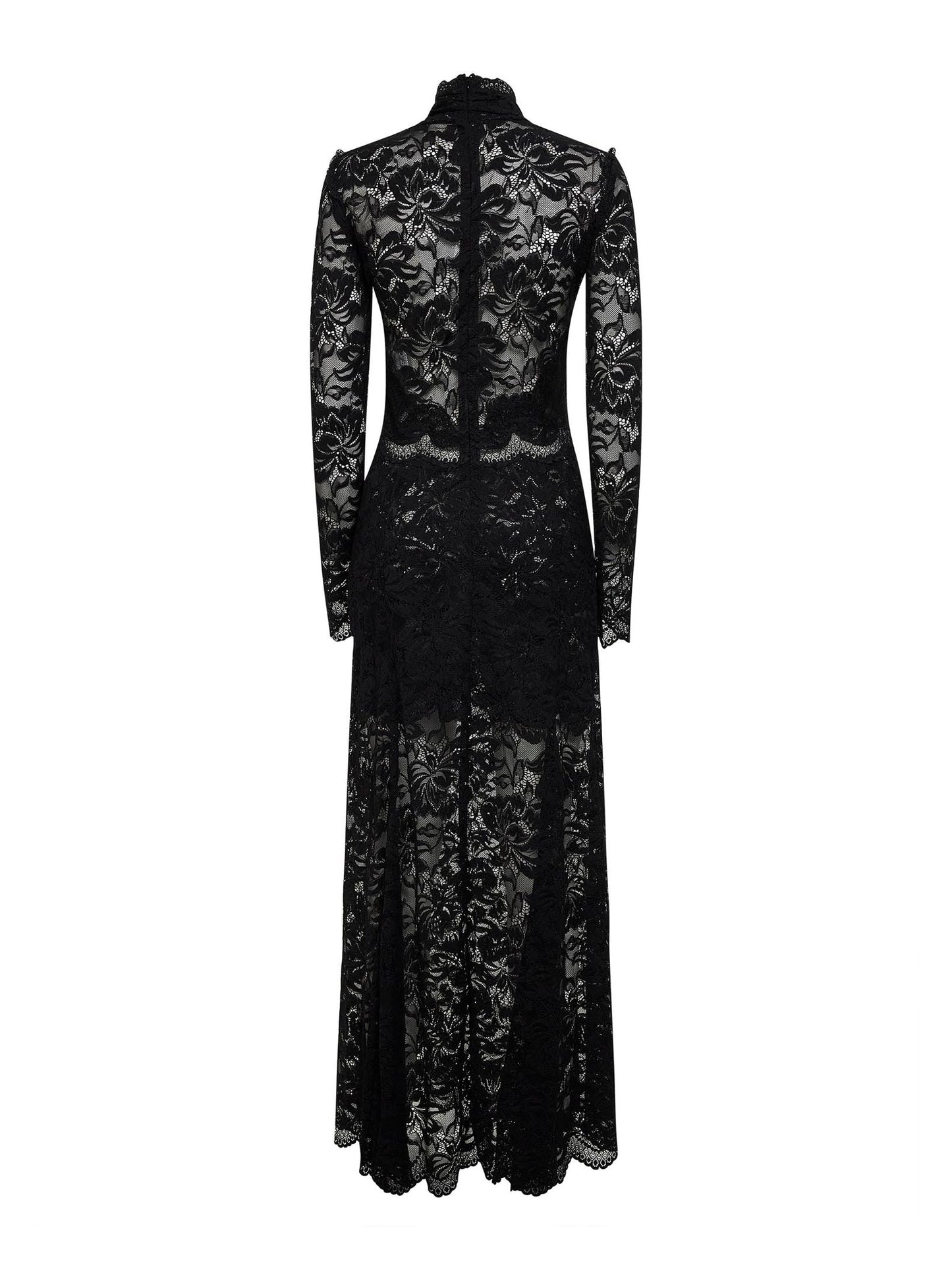 Rabanne Women Black Lace Long Dress PACO RABANNE