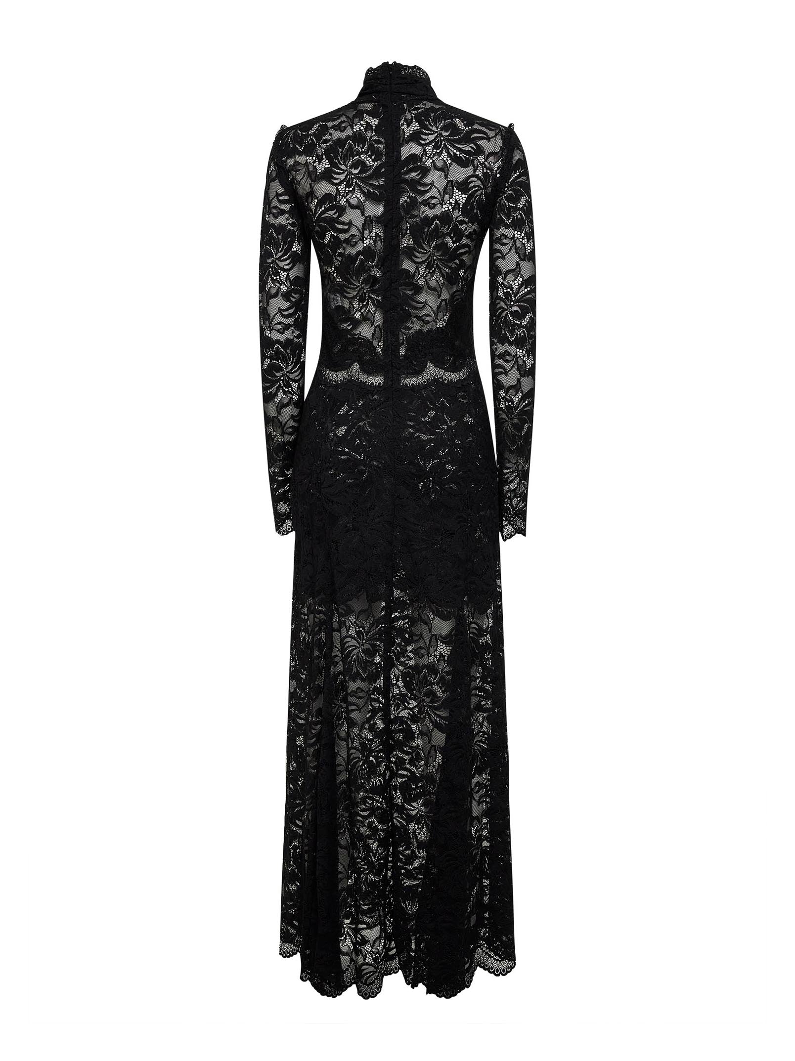 Rabanne Women Black Lace Long Dress PACO RABANNE