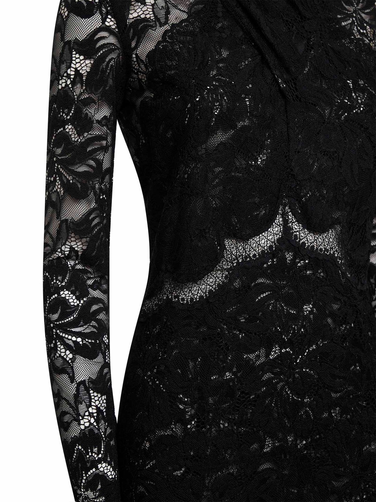 Rabanne Women Black Lace Long Dress PACO RABANNE