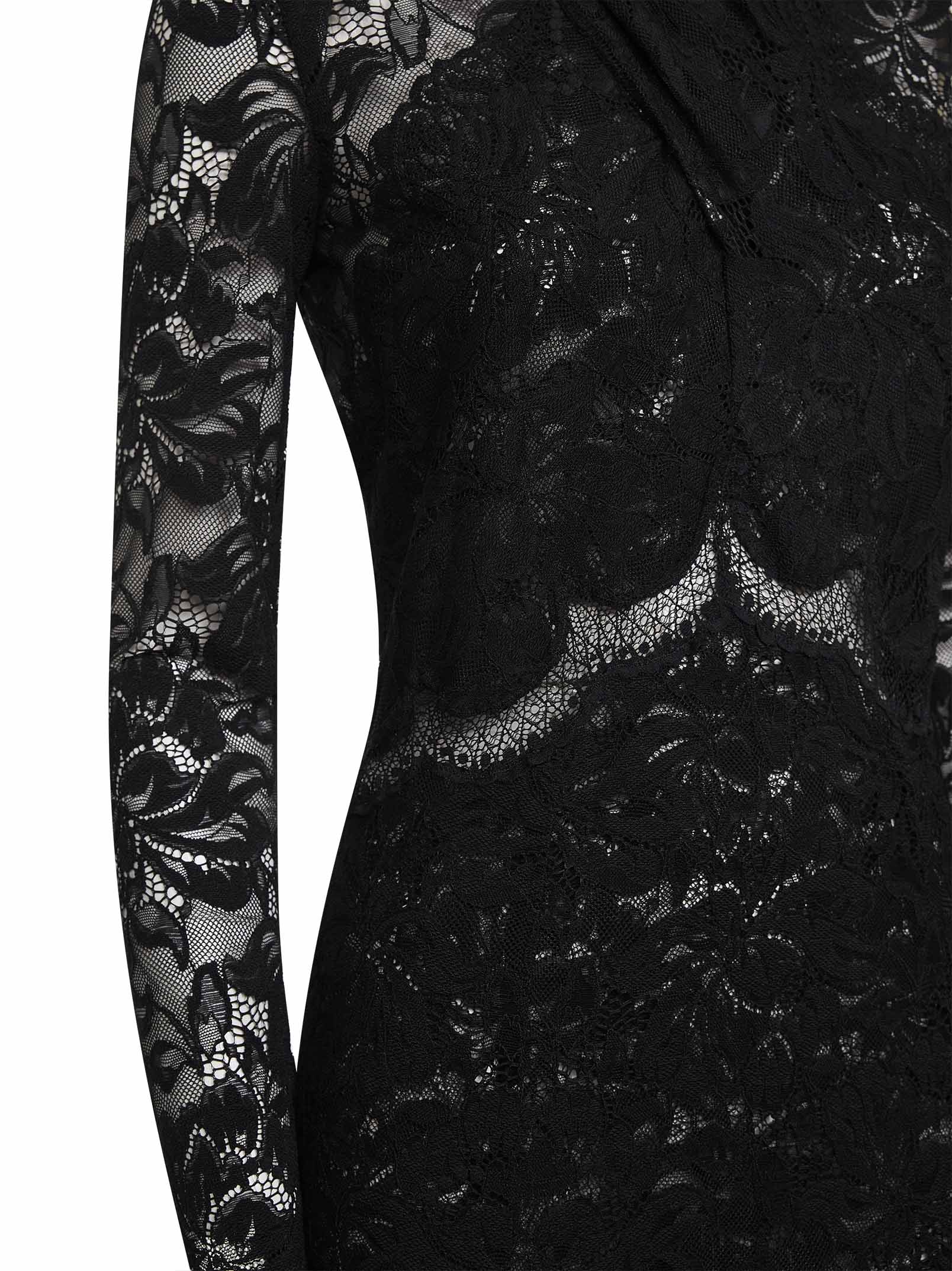 Rabanne Women Black Lace Long Dress PACO RABANNE