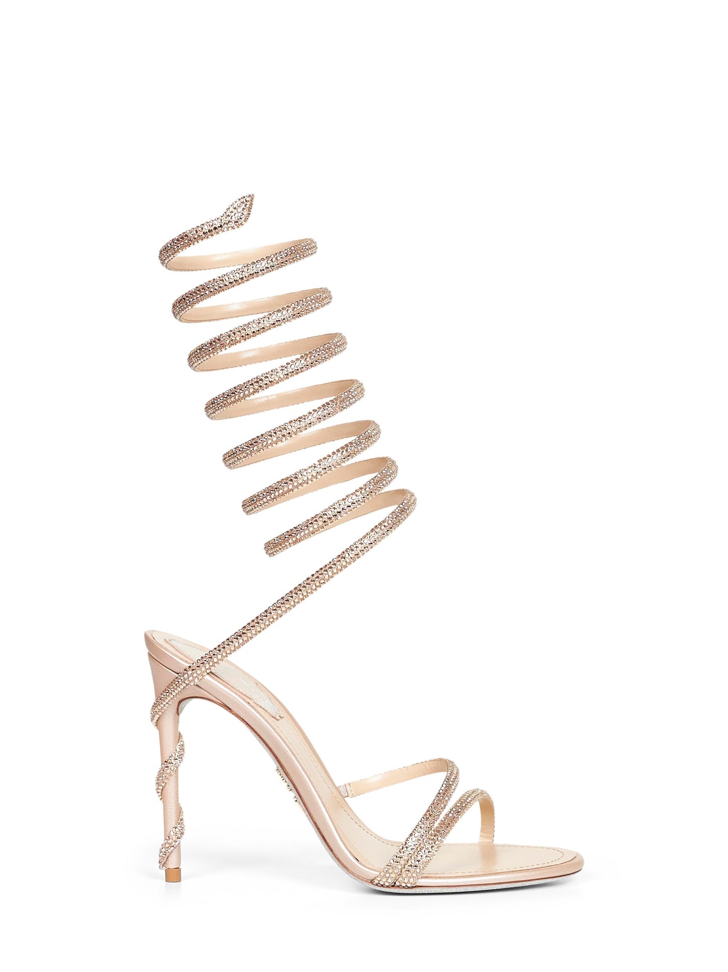 Rene Caovilla Women Beige Margot 105 Jeweled Sandals RENE CAOVILLA