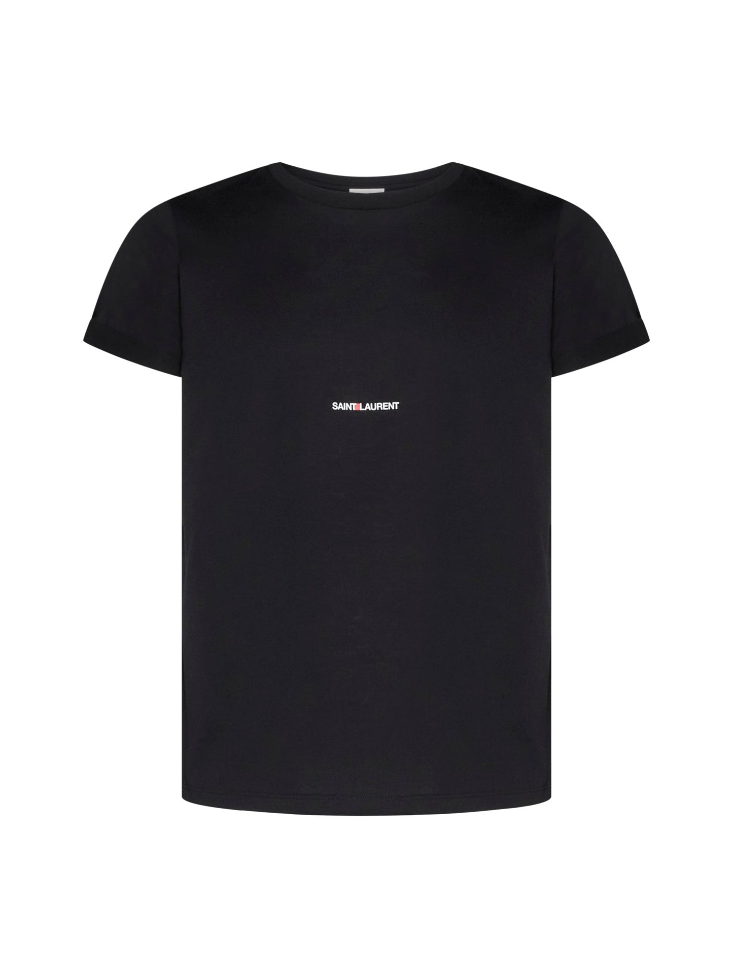 Saint Laurent Men Logo Cotton T-Shirt SAINT LAURENT