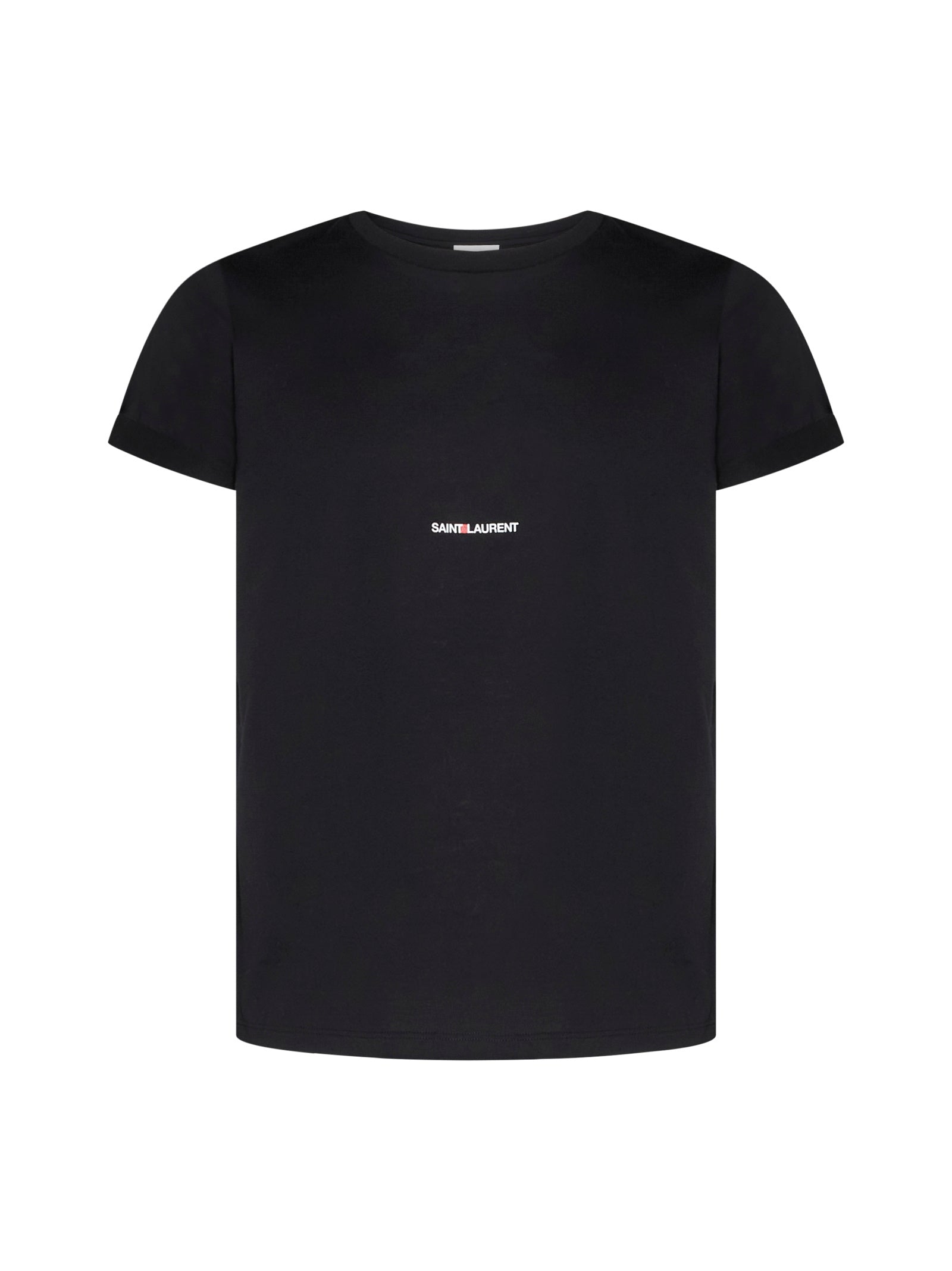 Saint Laurent Men Logo Cotton T-Shirt SAINT LAURENT