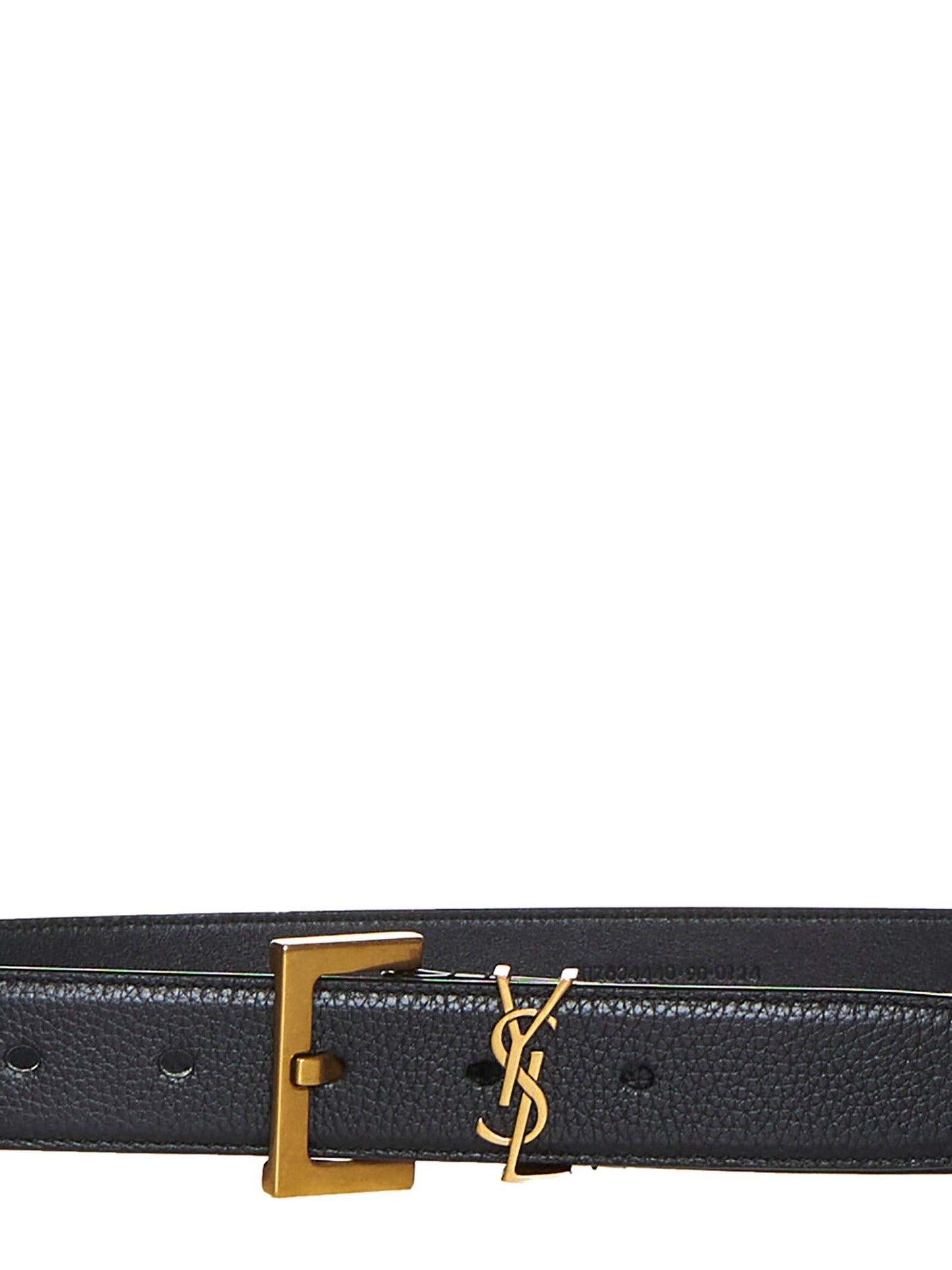Saint Laurent Men Cassandre Belt With Square Buckle In Smooth Leather SAINT LAURENT