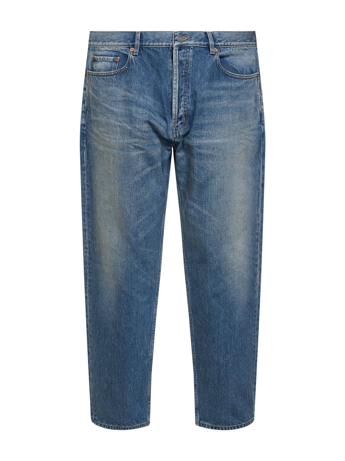 Saint Laurent Men Blue Cotton Denim Mick Long Jeans SAINT LAURENT