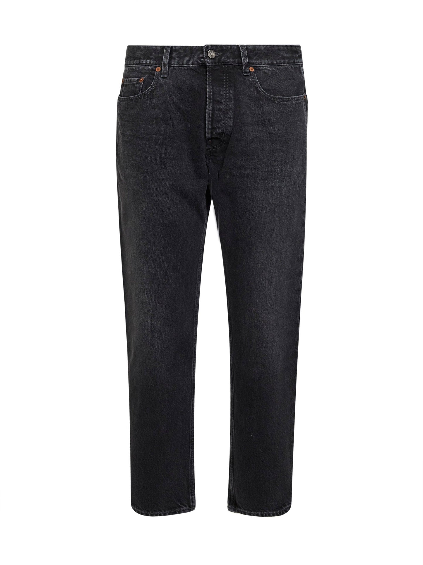 Saint Laurent Men Black Denim Mick Straight-Leg Jeans SAINT LAURENT