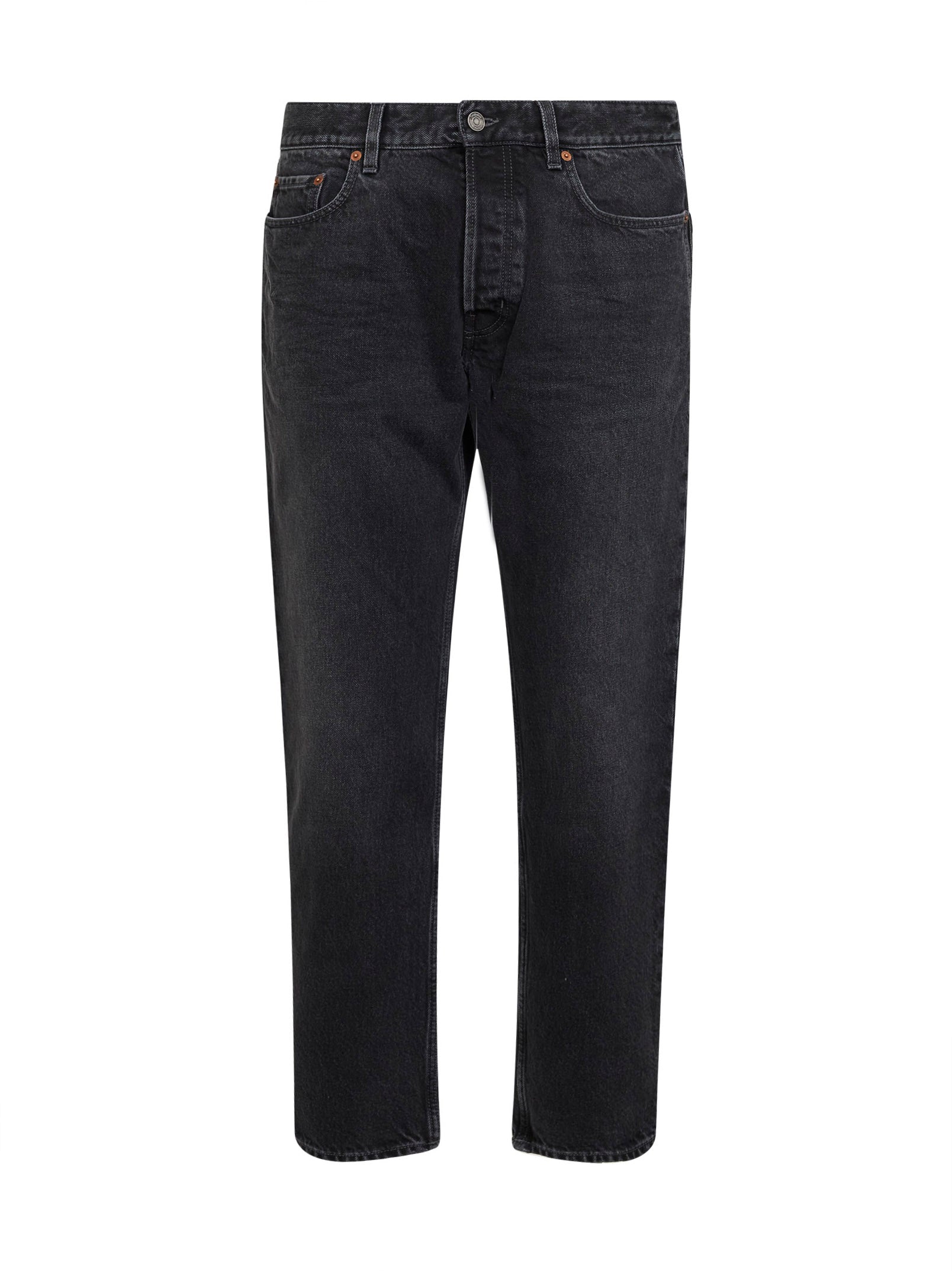 Saint Laurent Men Black Denim Mick Straight-Leg Jeans SAINT LAURENT