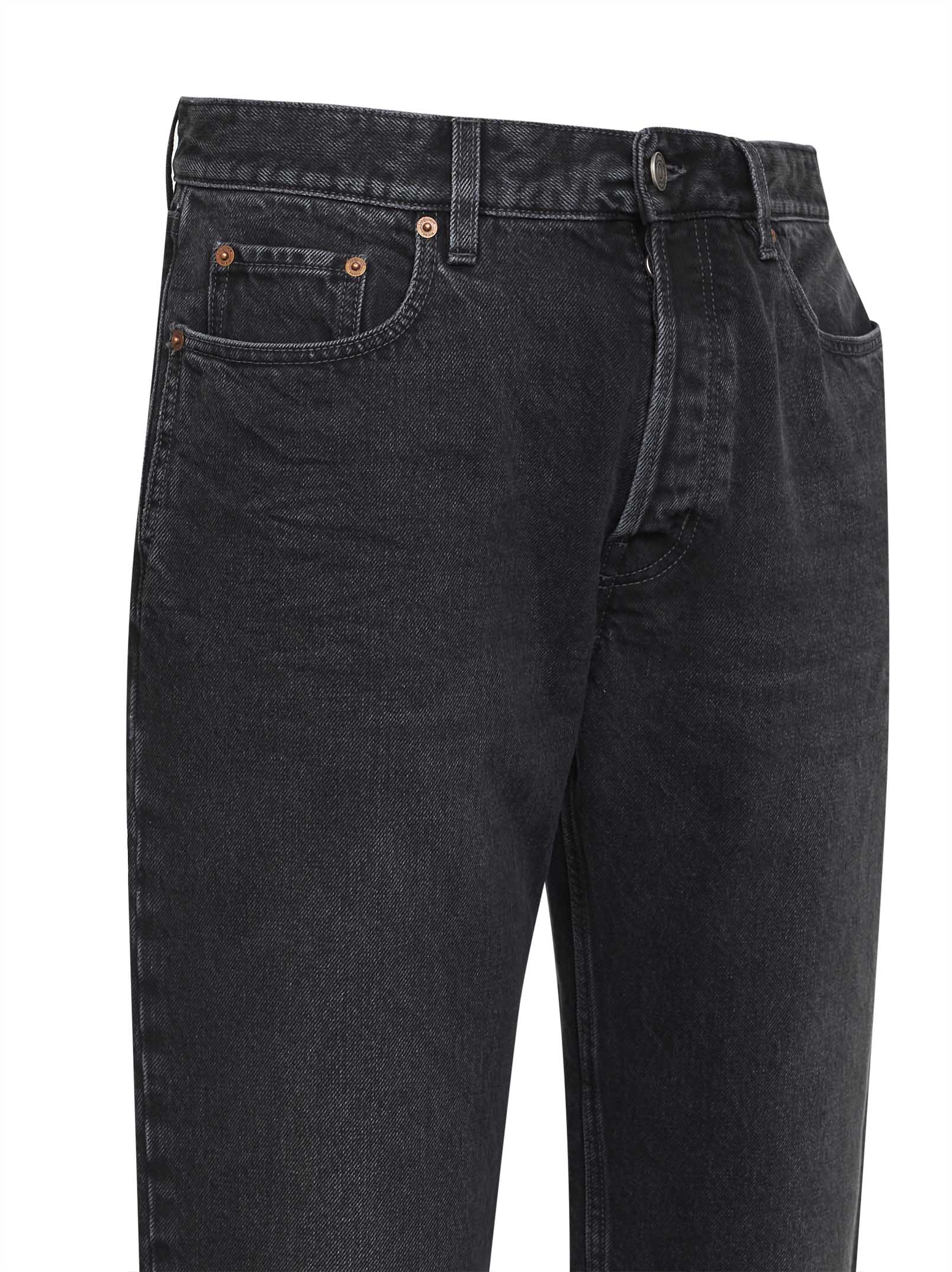 Saint Laurent Men Black Denim Mick Straight-Leg Jeans SAINT LAURENT