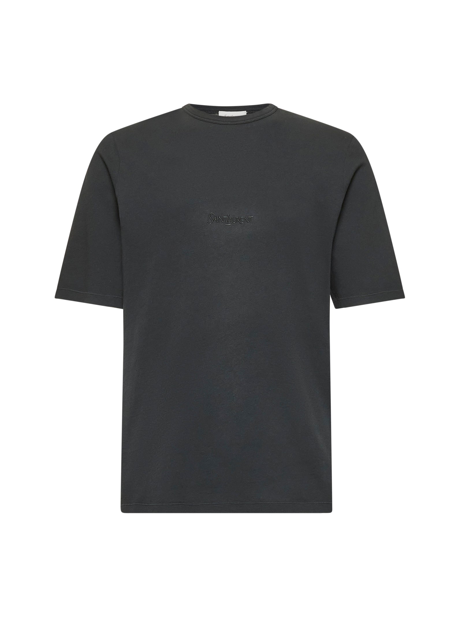 Saint Laurent Men Black Cotton Saint Laurent T-Shirt SAINT LAURENT