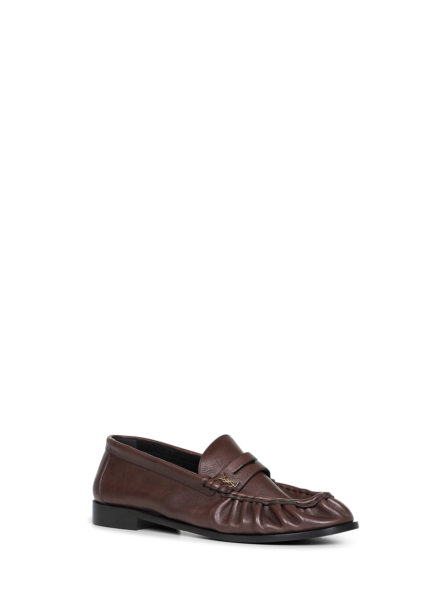 Saint Laurent Men Paris Brown Matte Leather Le Loafer Loafers SAINT LAURENT
