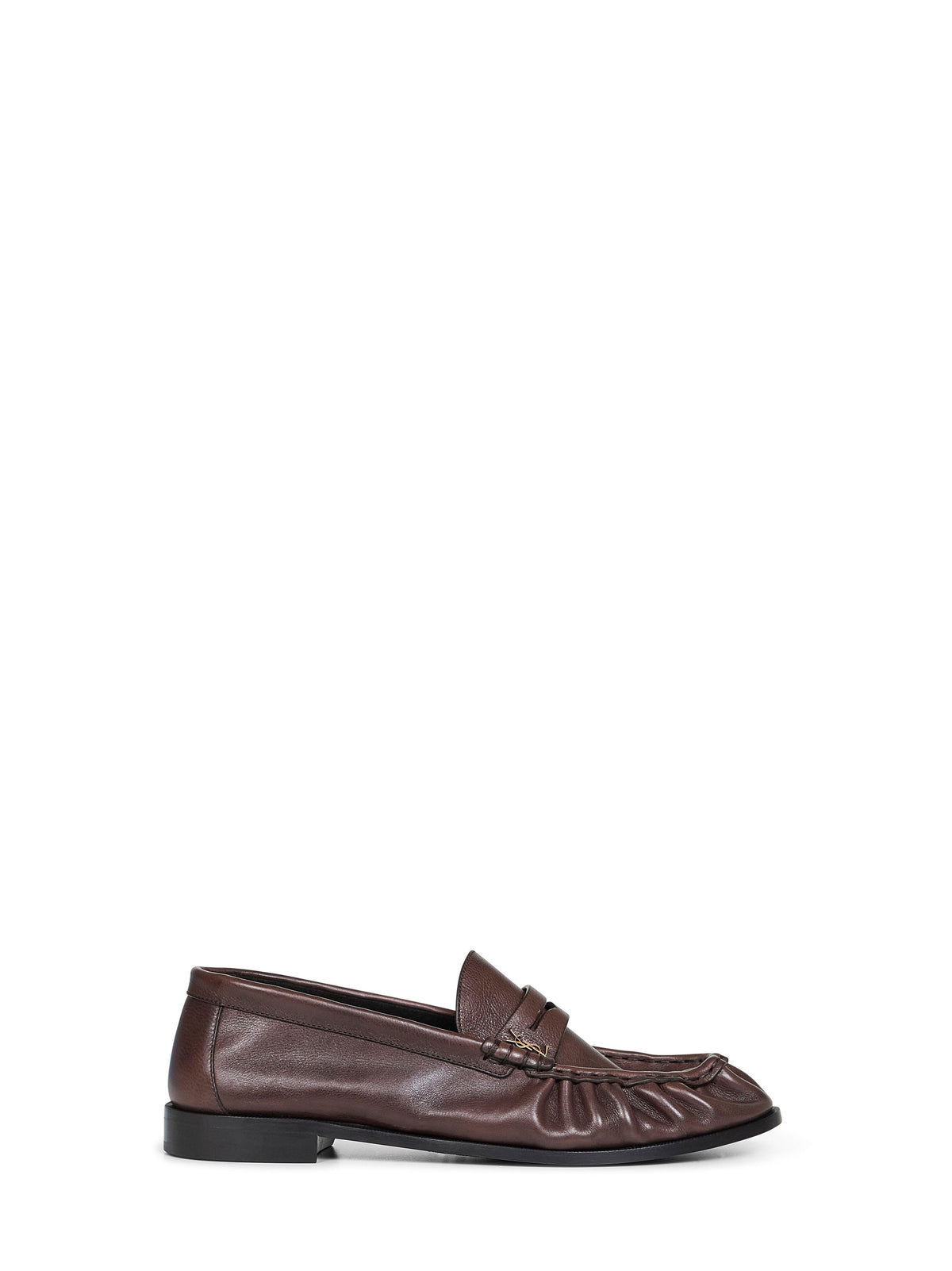 Saint Laurent Men Paris Brown Matte Leather Le Loafer Loafers SAINT LAURENT