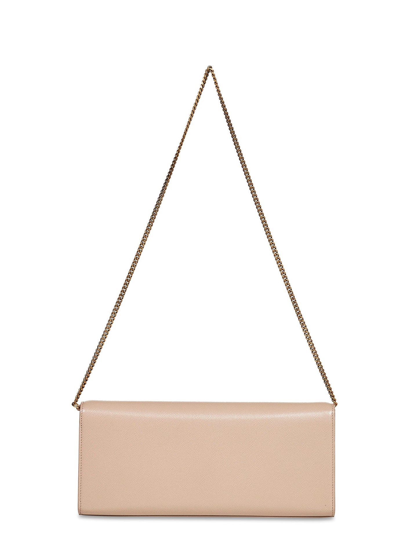 Saint Laurent Women Dark Beige Kate Clutch With Shoulder Strap SAINT LAURENT