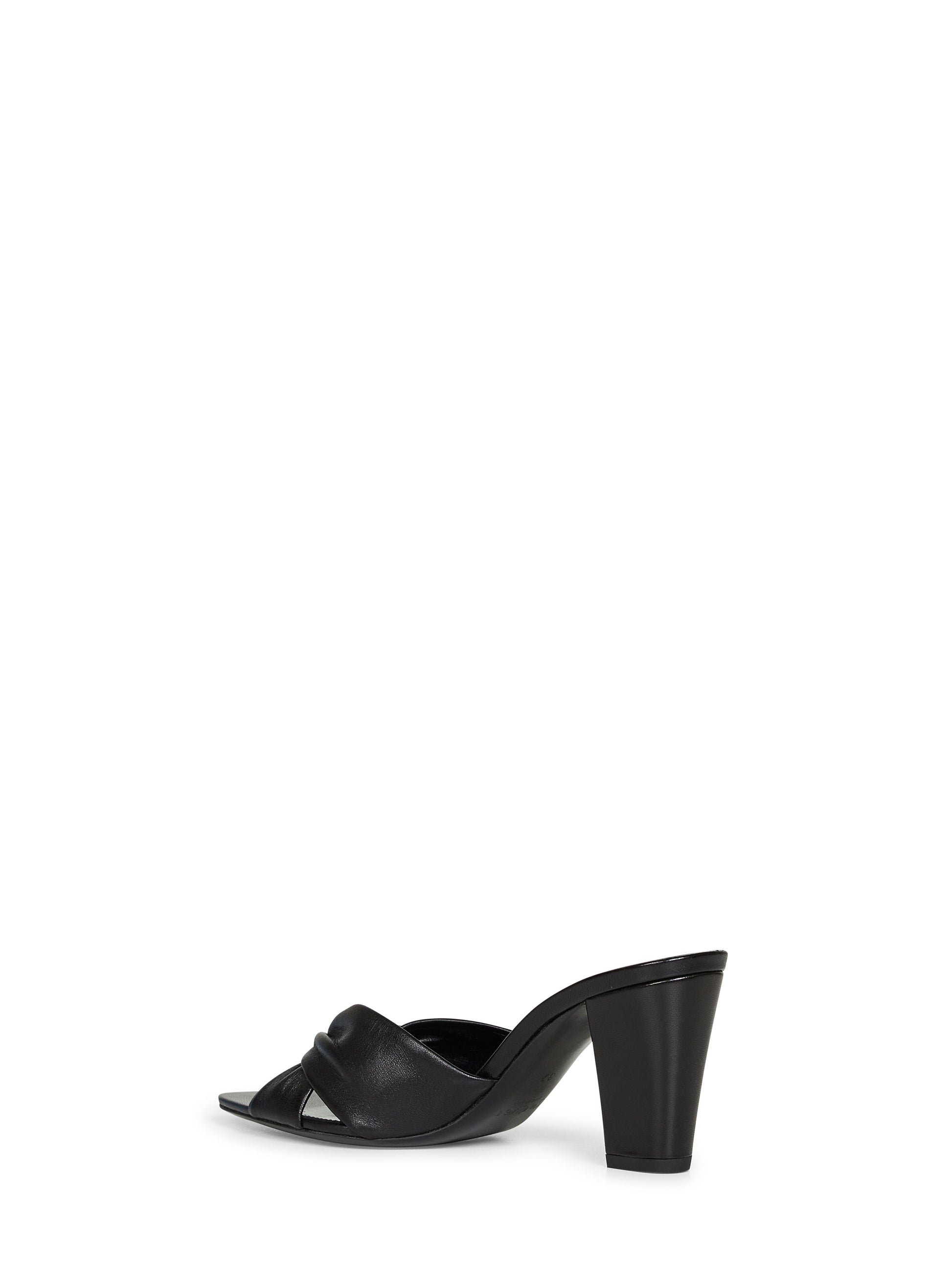 Saint Laurent Women Black Nappa Leather Franciane Mule Sandals SAINT LAURENT