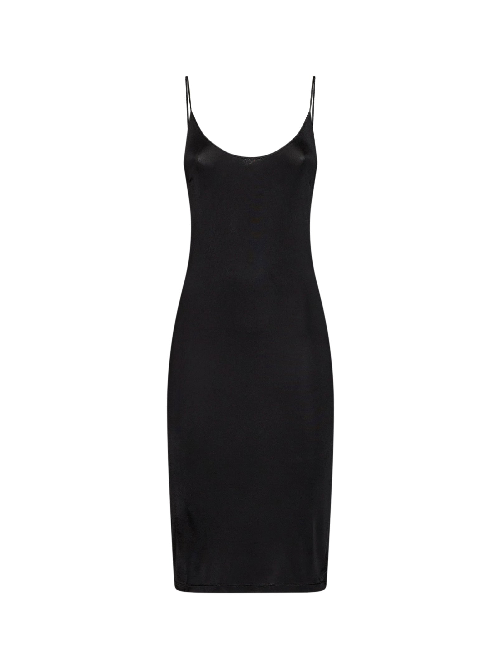 Saint Laurent Women Black Jersey Cassandre Open Back Dress SAINT LAURENT