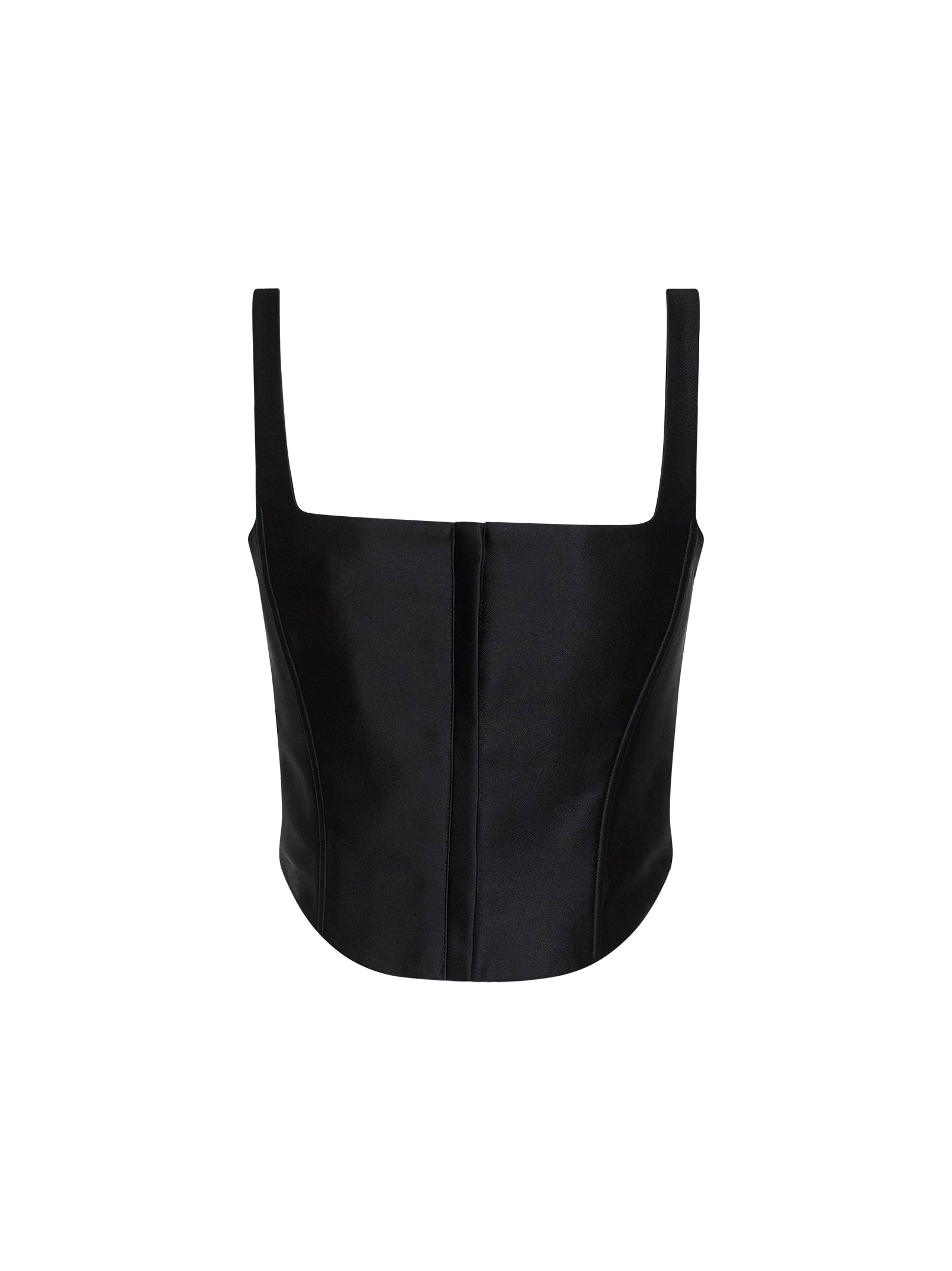 Self Portrait Women Black Taffeta Corset Top SELF-PORTRAIT