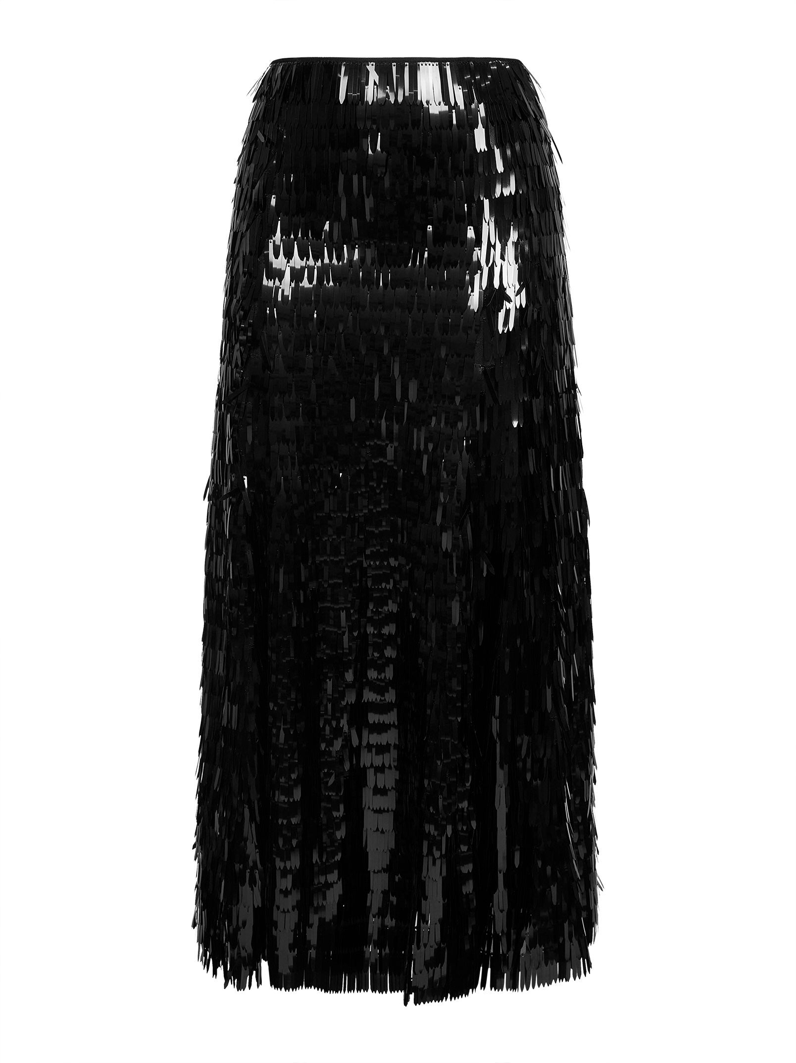 Self Portrait Women Black Sequin Midi Skirt SELF-PORTRAIT