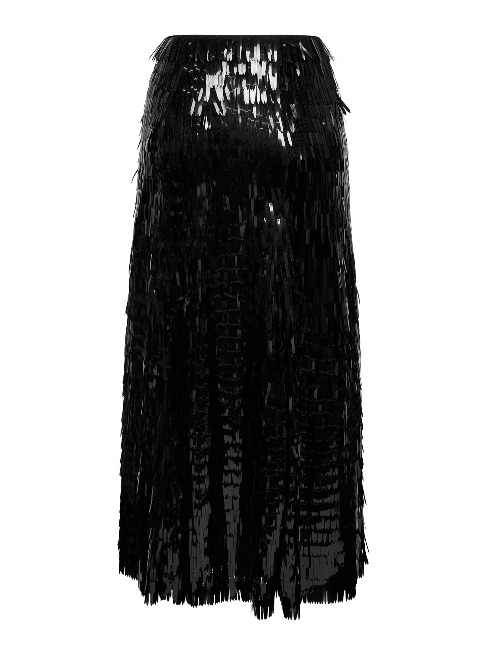 Self Portrait Women Black Sequin Midi Skirt SELF-PORTRAIT