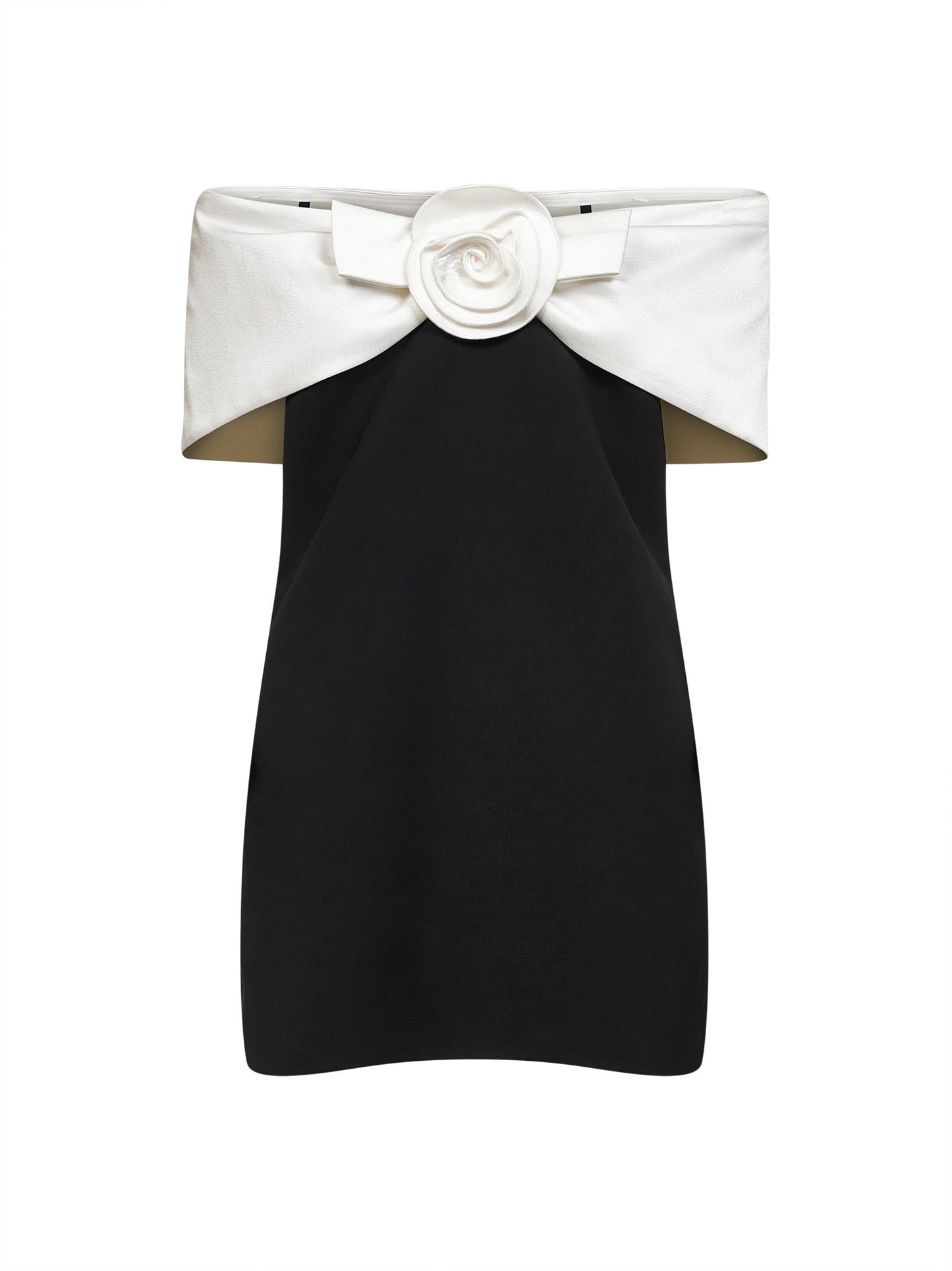 Self Portrait Women Black Crepe Flower Mini Dress SELF-PORTRAIT