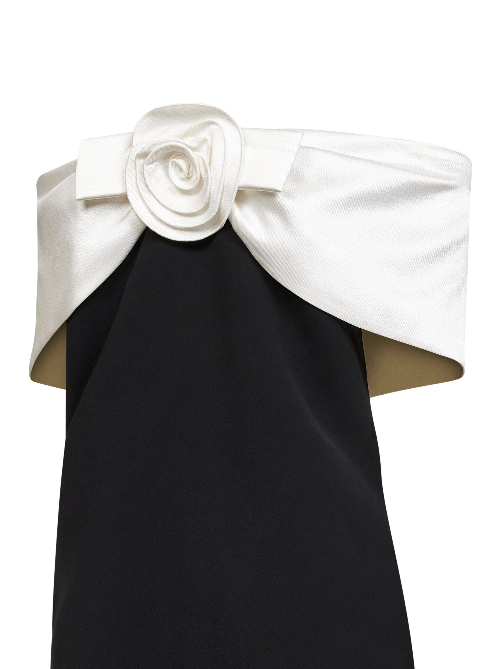 Self Portrait Women Black Crepe Flower Mini Dress SELF-PORTRAIT