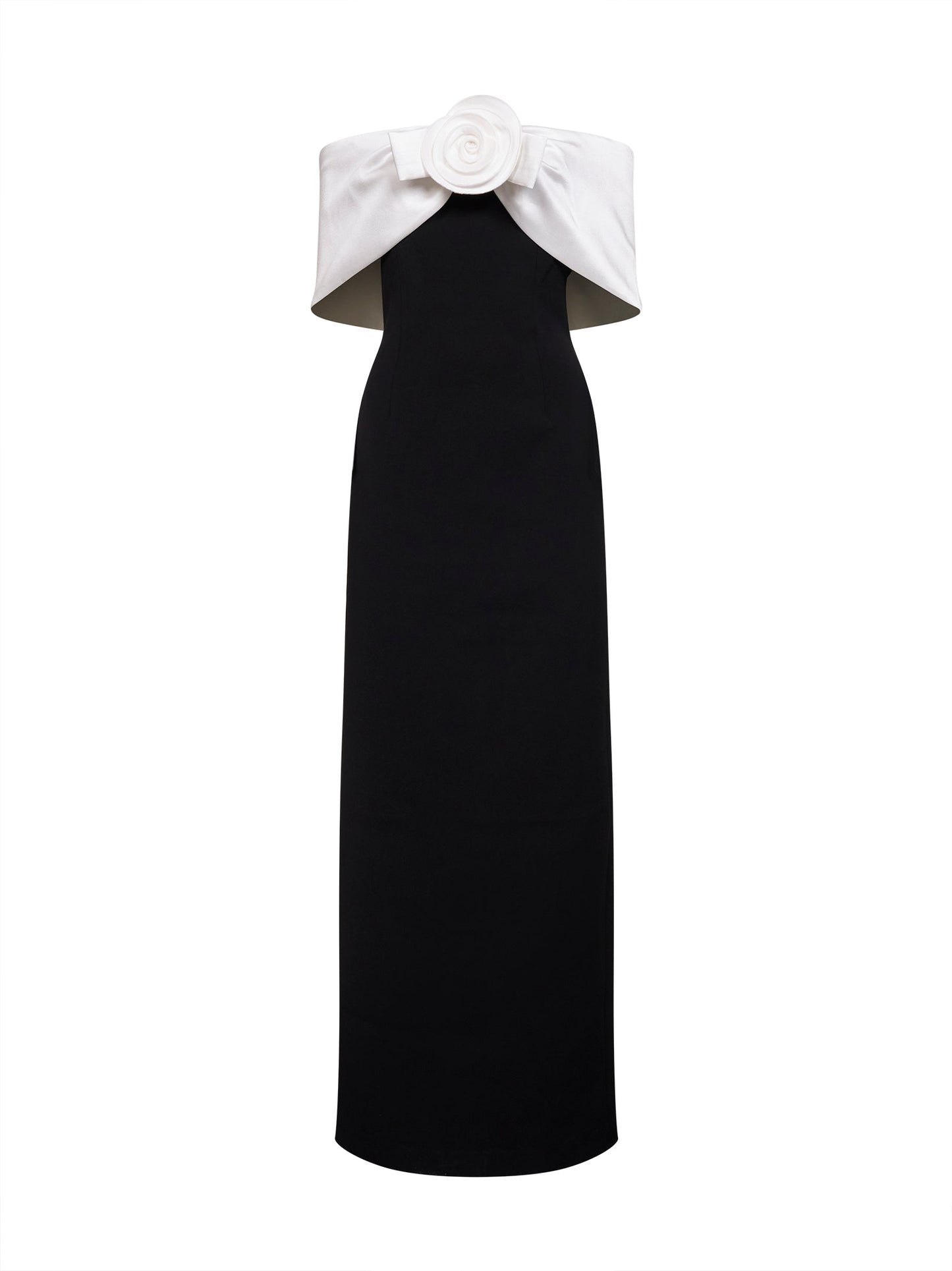 Self Portrait Women Black Crepe Flower Maxi Dress SELF-PORTRAIT