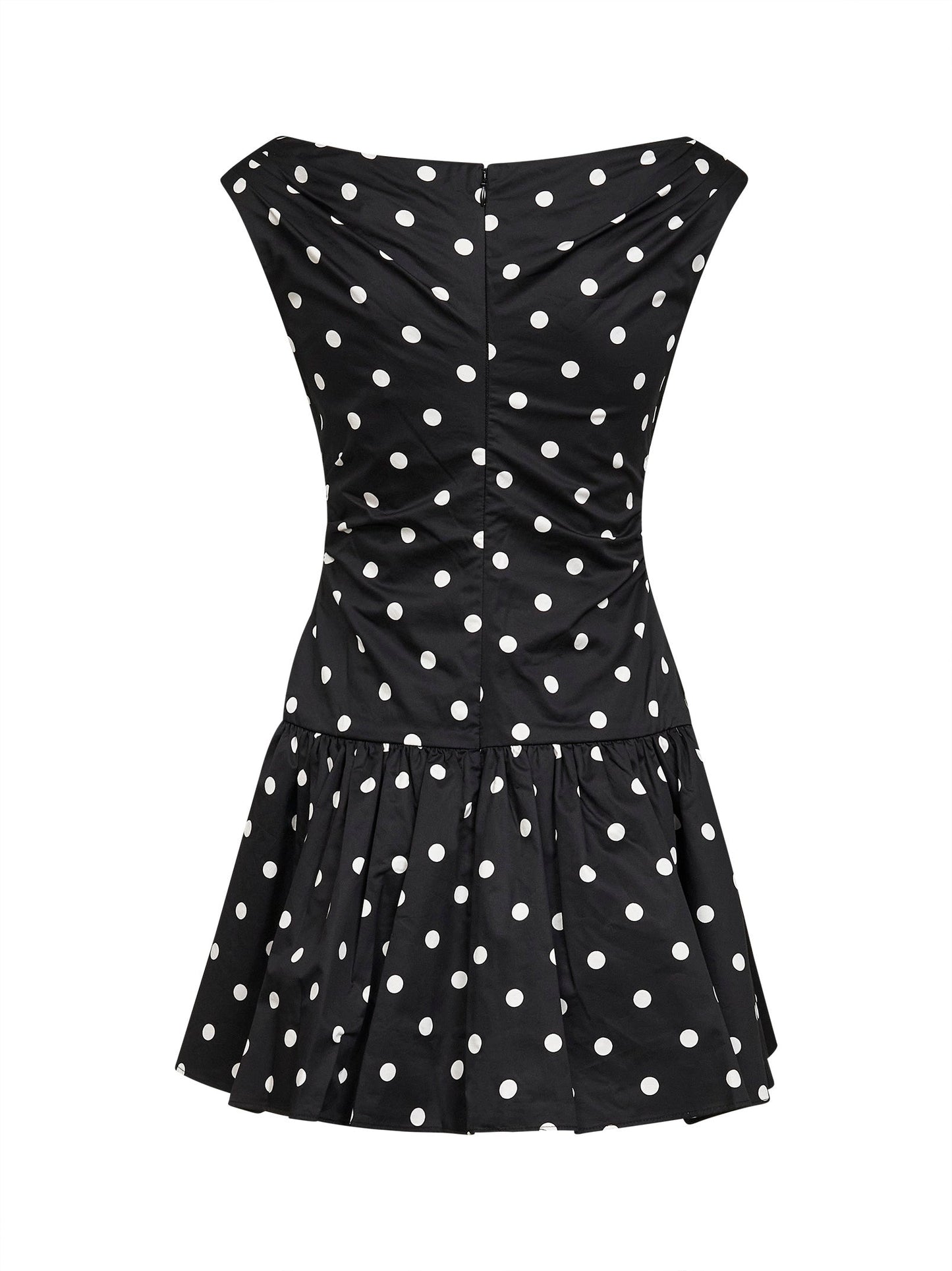 Self Portrait Women Black Polka Dot Cotton Mini Dress SELF-PORTRAIT