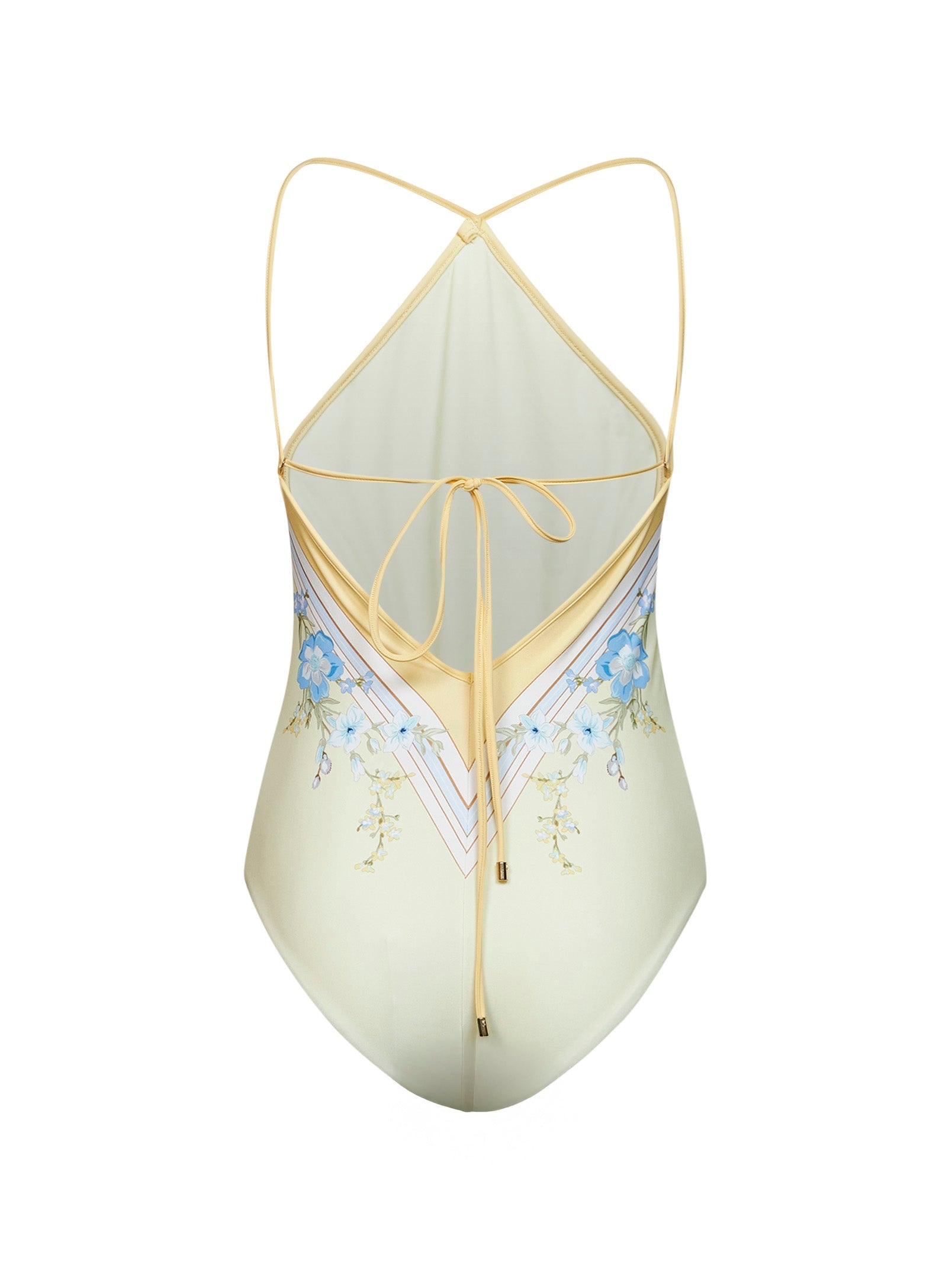 Self Portrait Women Yellow Scarf-Inspired Floral-Print Jersey One-Piece Swimsuit SELF-PORTRAIT