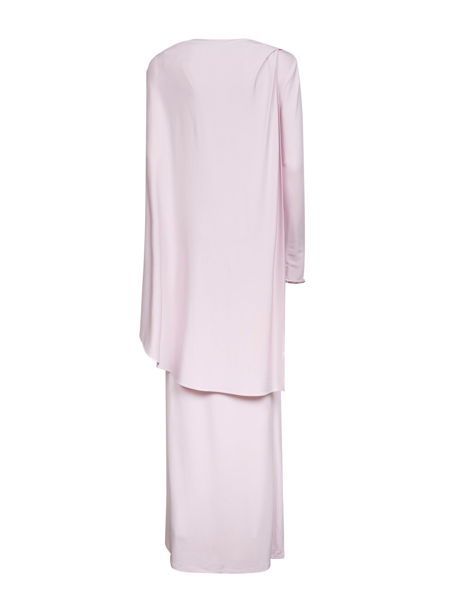 Self Portrait Women Pink Stretch Jersey Draped Maxi Dress SELF-PORTRAIT