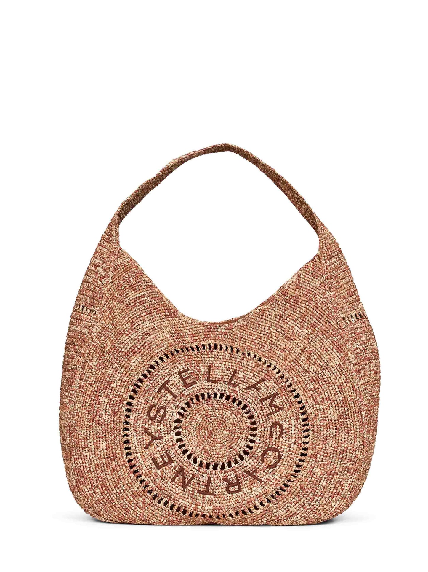 Stella Mccartney Women Beige Logo Large Crochet Hobo Bag STELLA MCCARTNEY