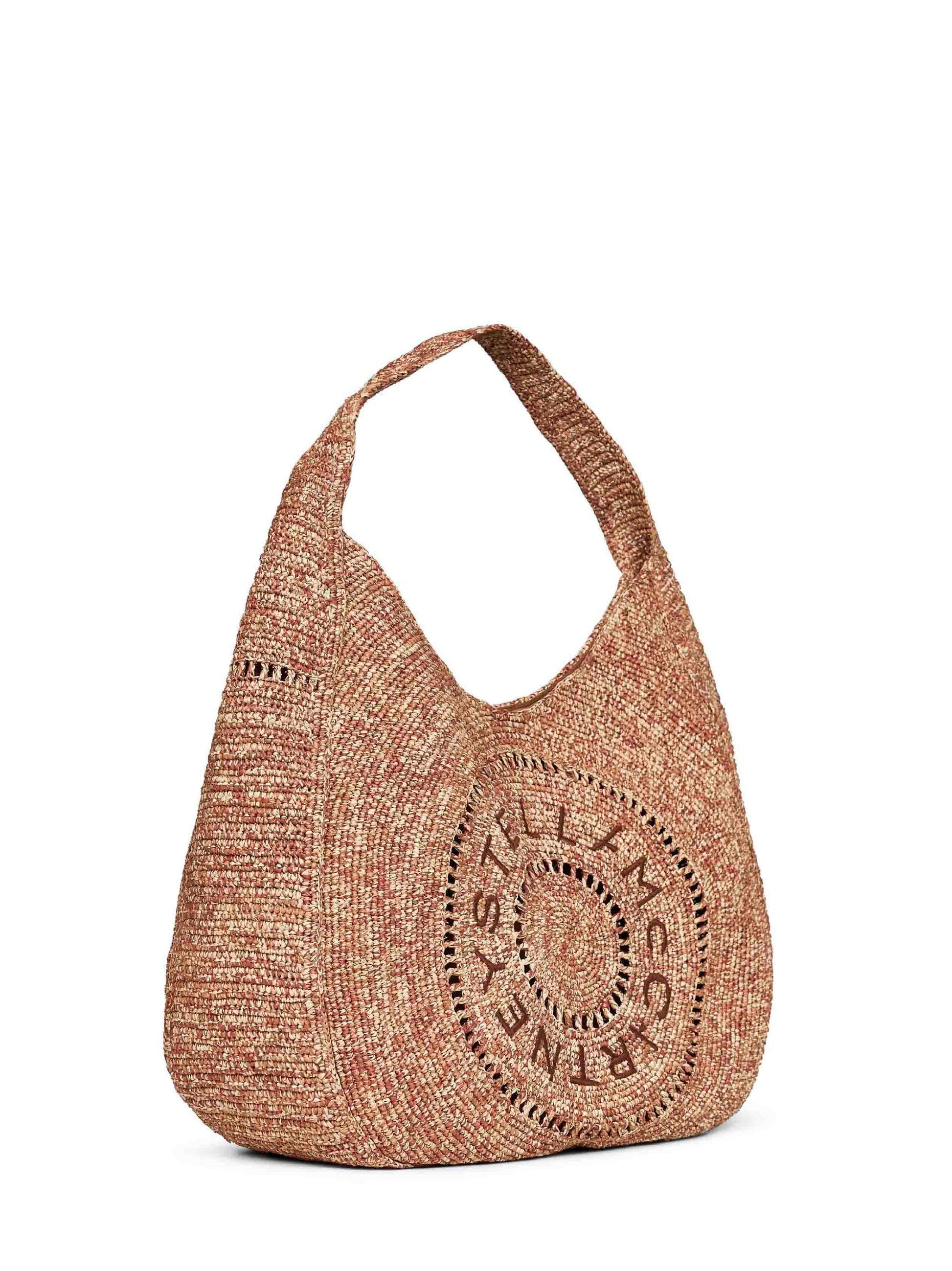 Stella Mccartney Women Beige Logo Large Crochet Hobo Bag STELLA MCCARTNEY