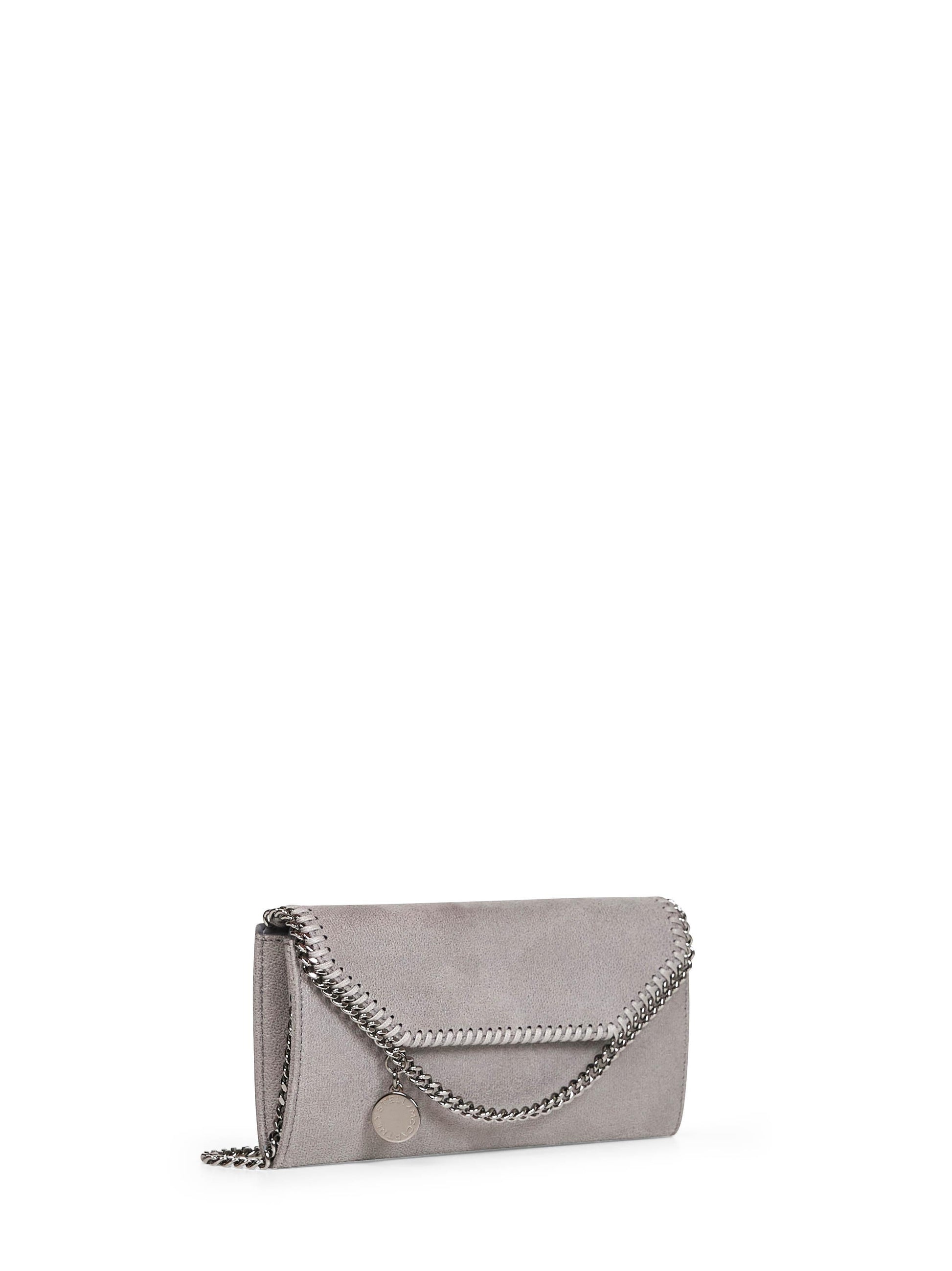 Stella Mccartney Women Light Grey Falabella Wallet-On-Chain Crossbody STELLA MCCARTNEY