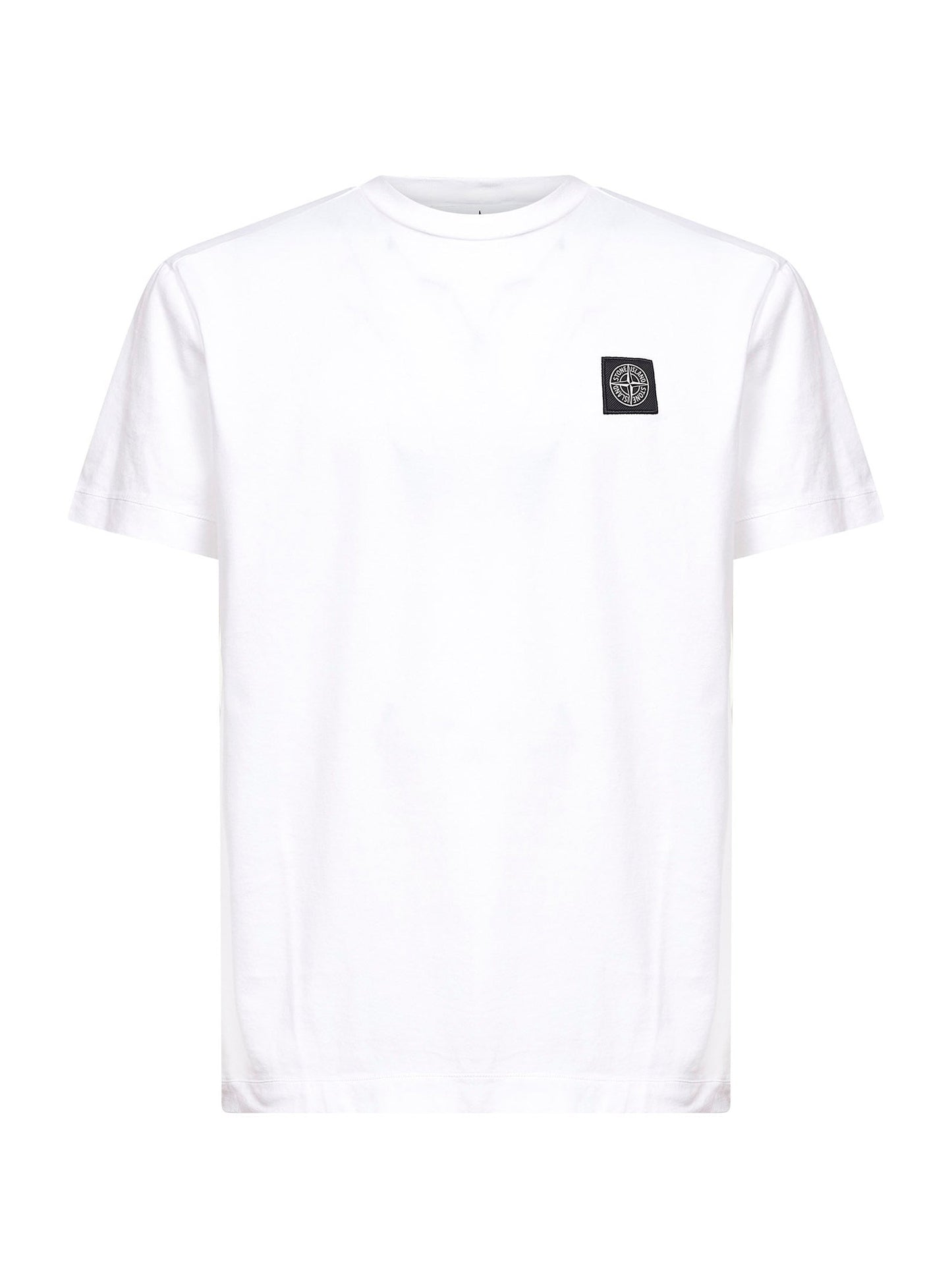 Stone Island Men White Slim-Fit Logo Patch T-Shirt<Br/> STONE ISLAND