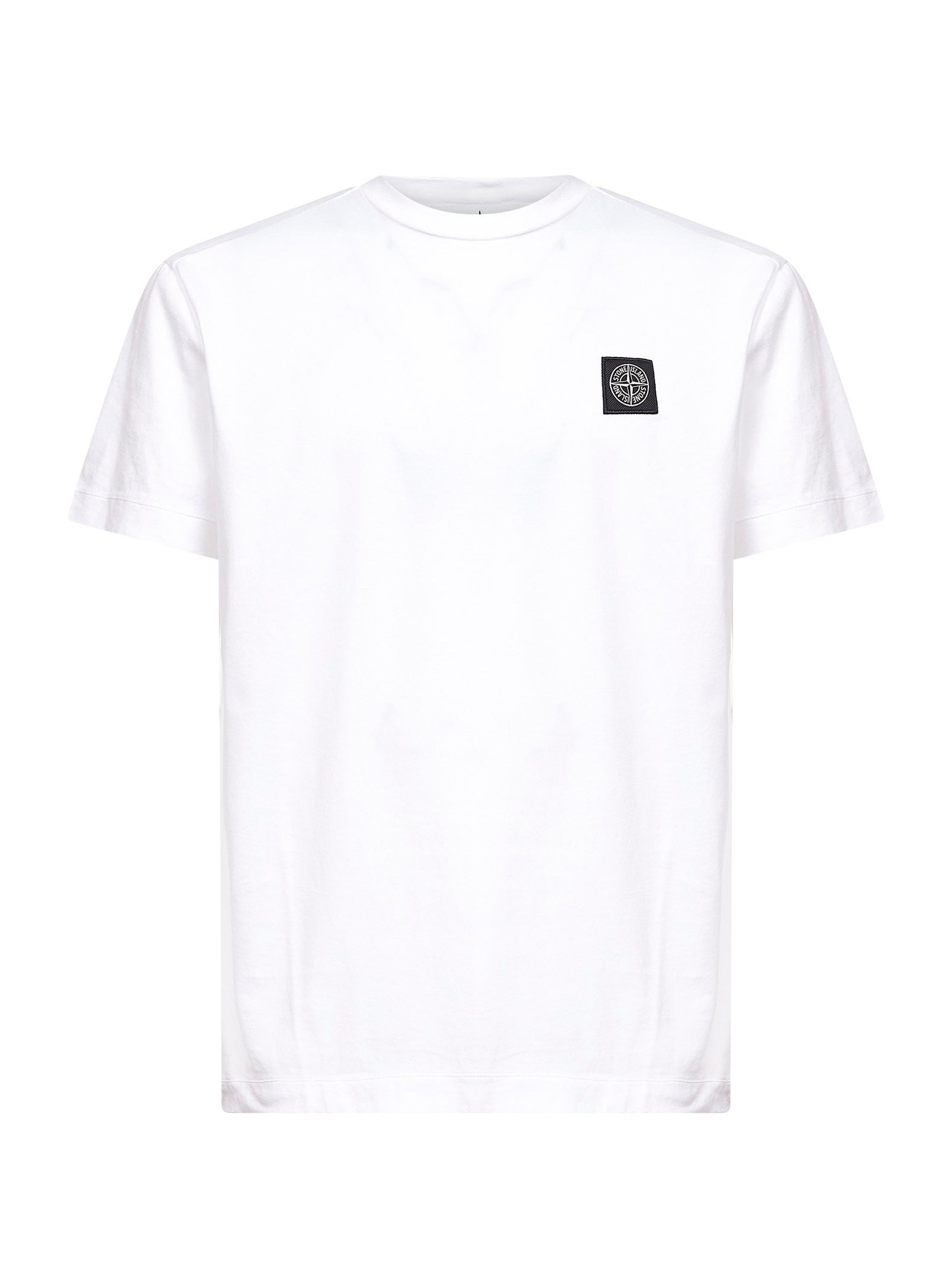Stone Island Men White Slim-Fit Logo Patch T-Shirt<Br/> STONE ISLAND