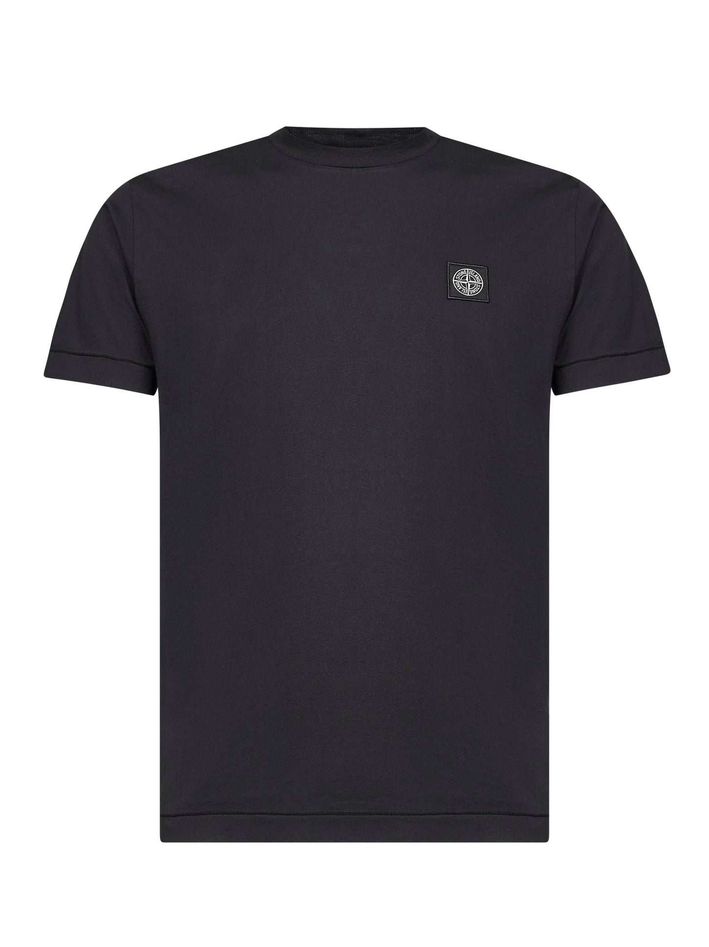 Stone Island Men Black Slim-Fit Logo Patch T-Shirt<Br/> STONE ISLAND