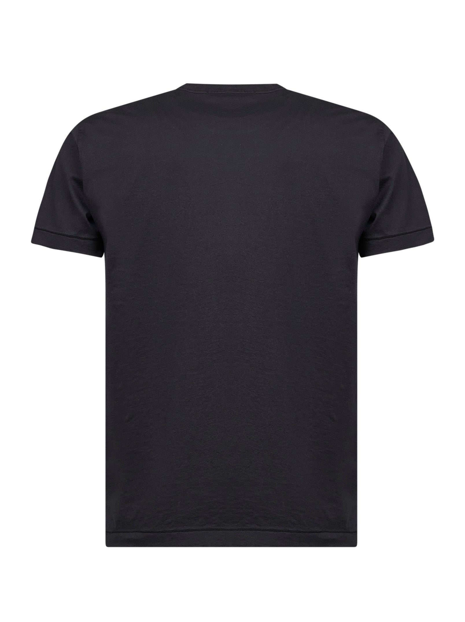 Stone Island Men Black Slim-Fit Logo Patch T-Shirt<Br/> STONE ISLAND