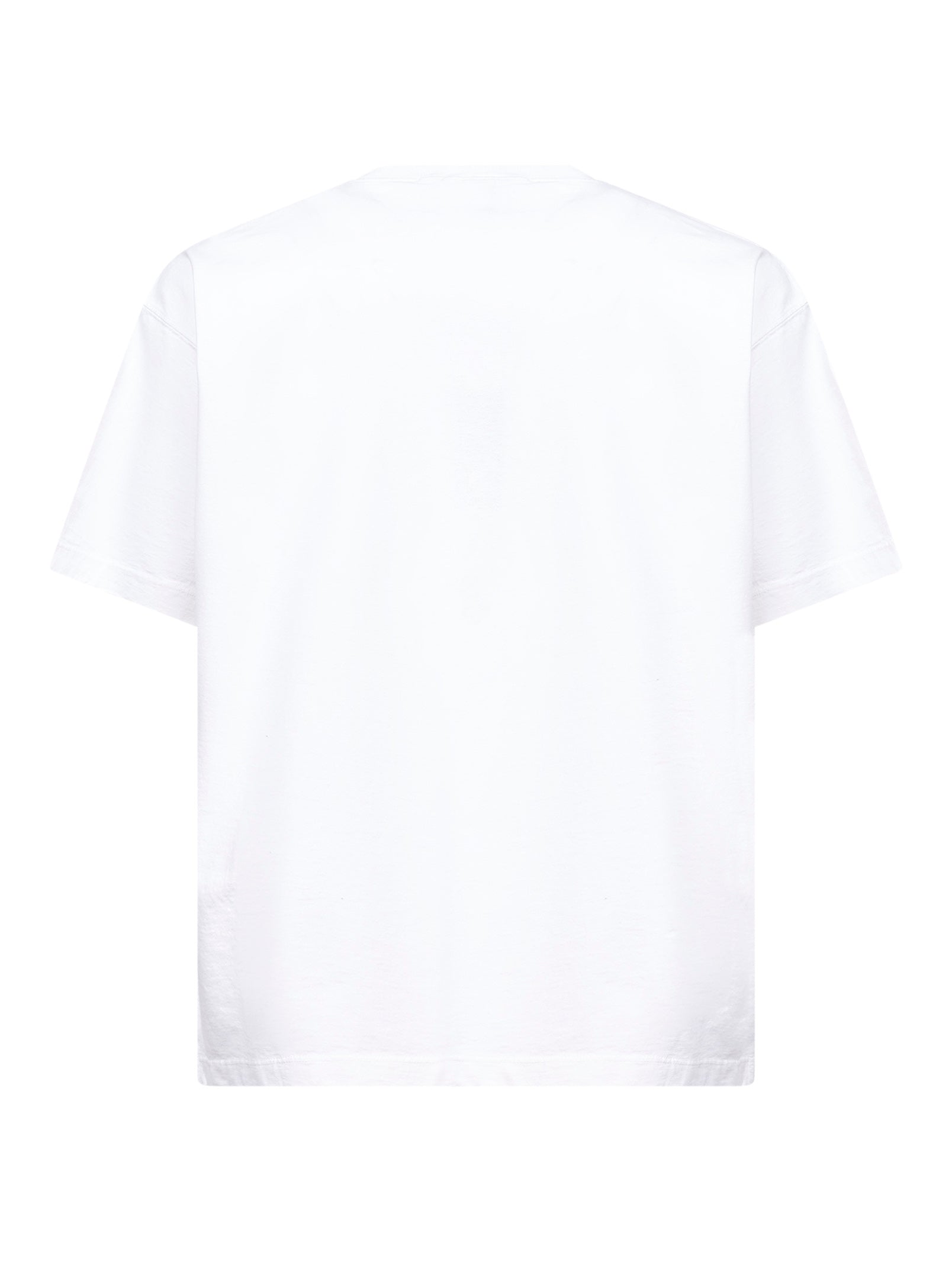 Stone Island Men White Jersey Logo Patch T-Shirt STONE ISLAND