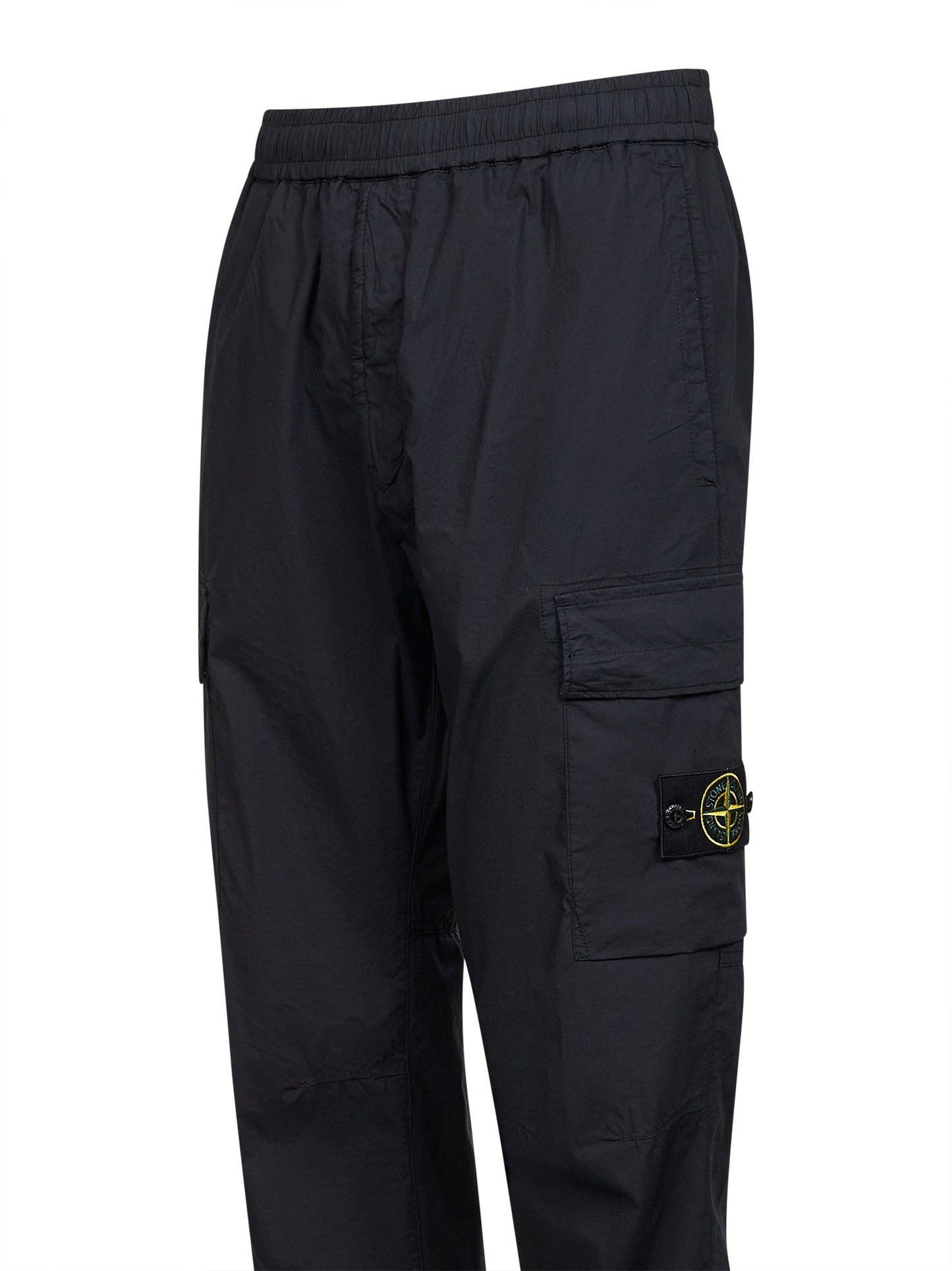 Stone Island Men Blue "Parachute" Canvas Cargo Trousers STONE ISLAND