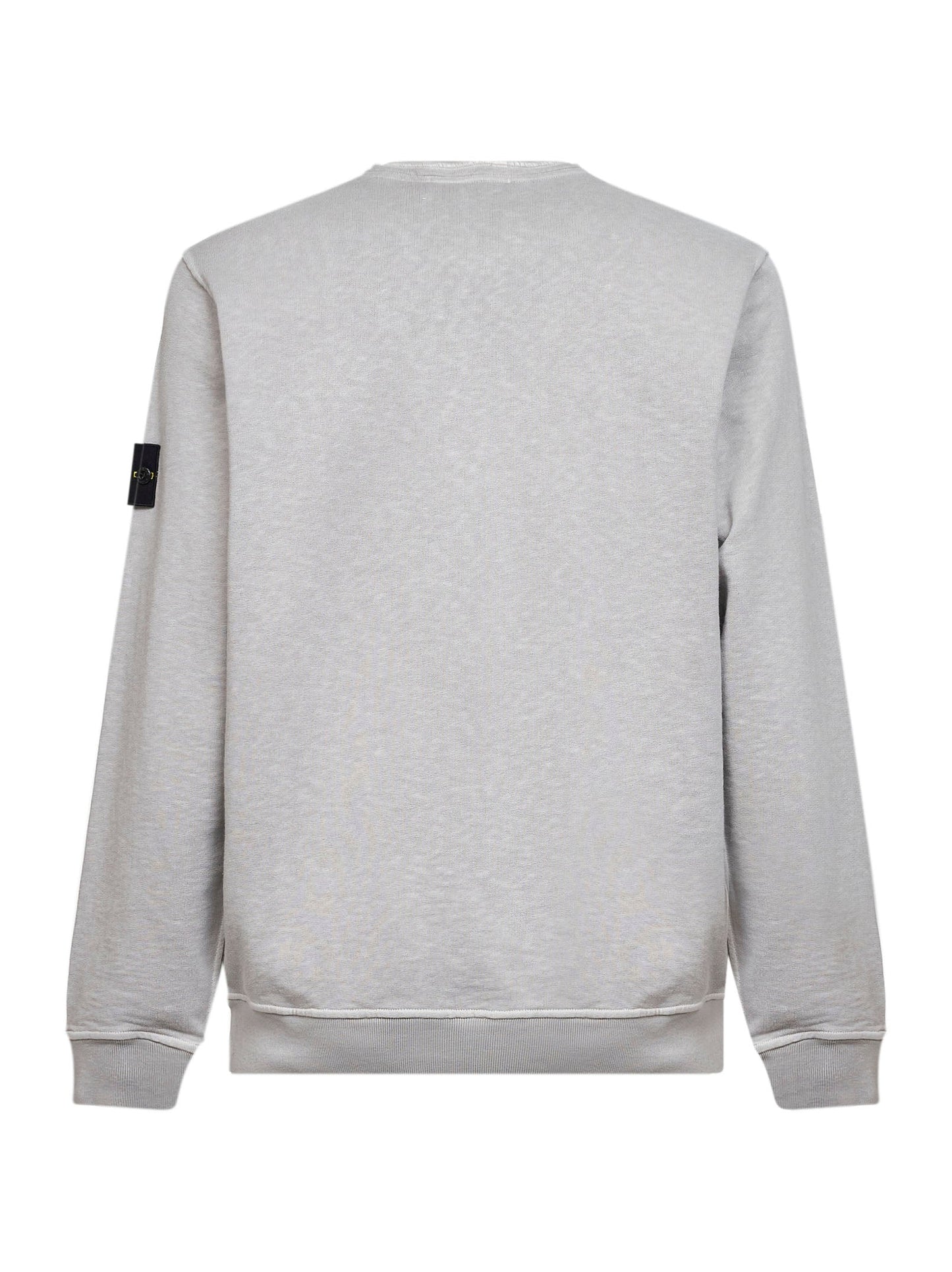 Stone Island Men Pearl Grey Slub-Effect Malfilé Cotton Sweatshirt STONE ISLAND