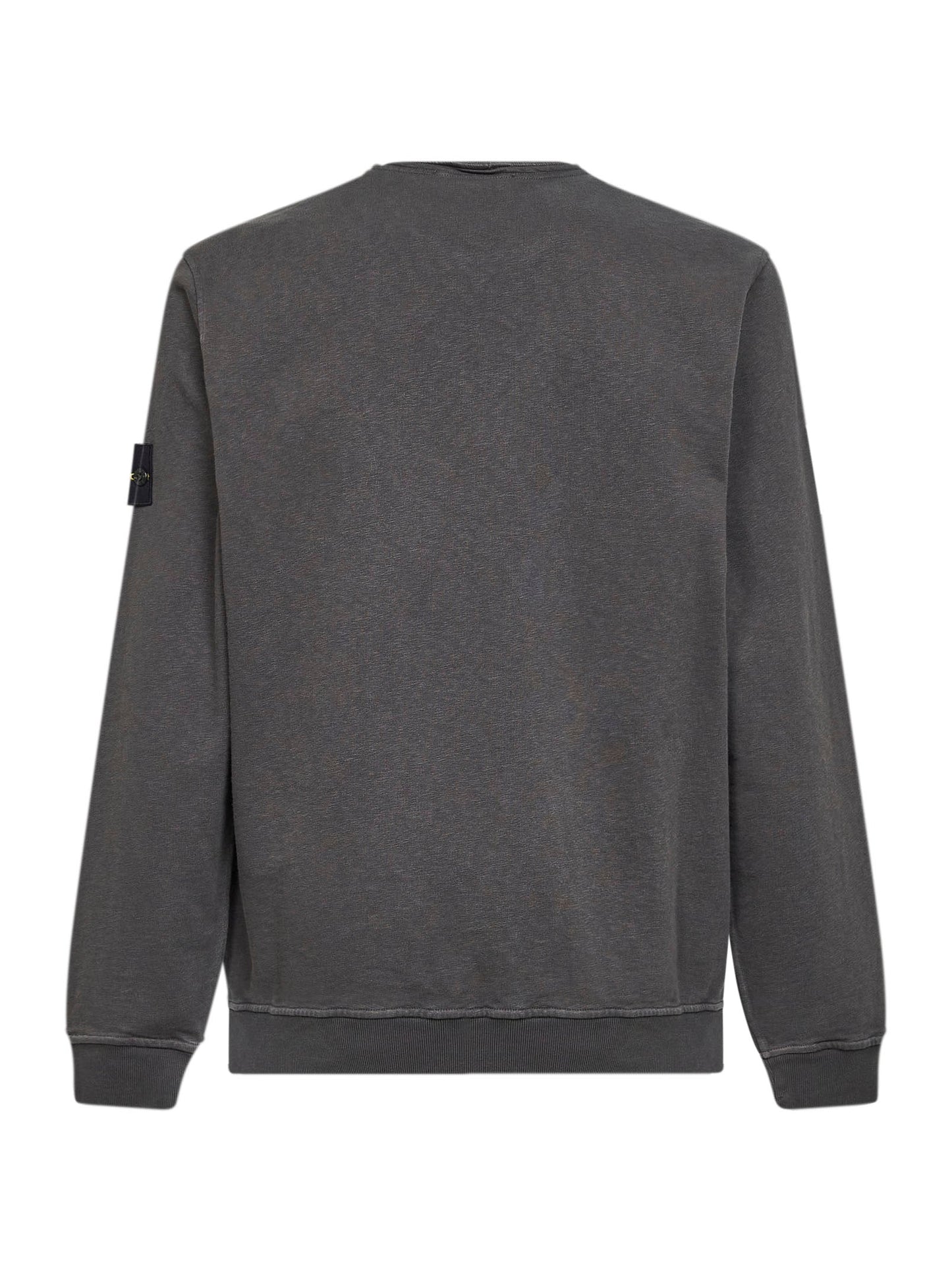 Stone Island Men Charcoal Grey Slub-Effect Malfilé Cotton Sweatshirt STONE ISLAND