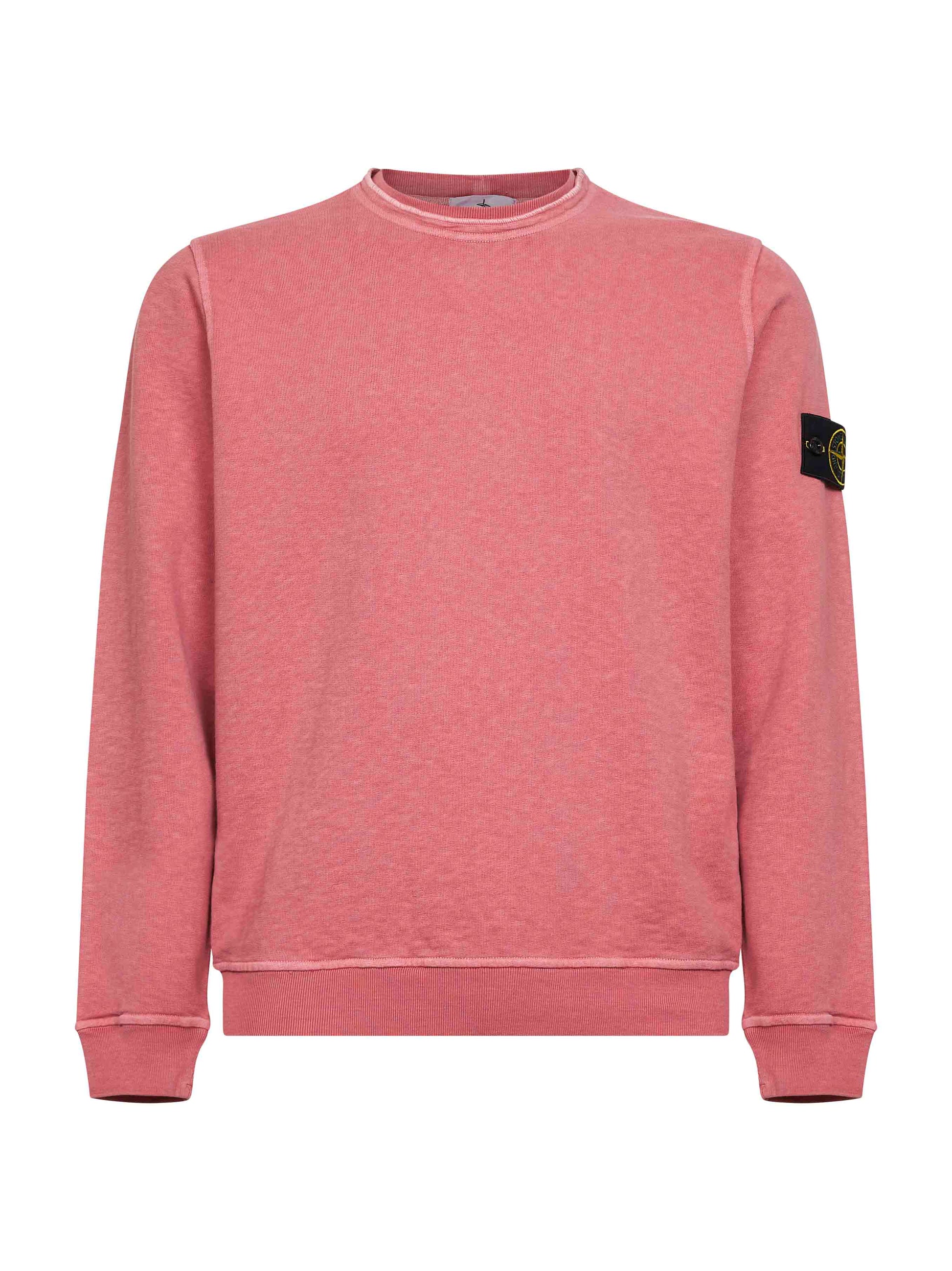 Stone Island Men Oleander Slub-Effect Malfilé Cotton Sweatshirt STONE ISLAND