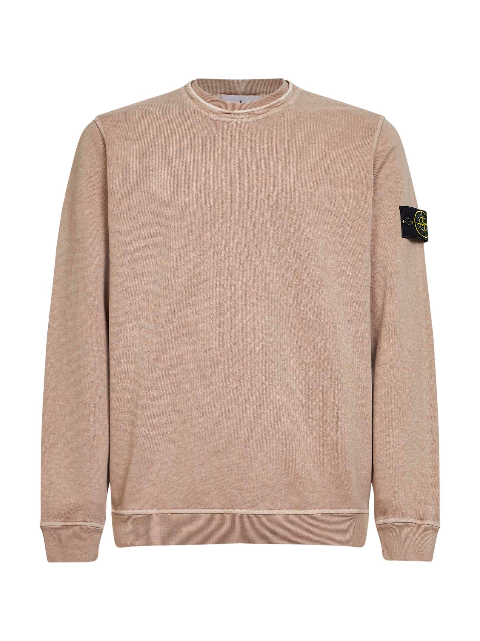 Stone Island Men Desert Slub-Effect Malfilé Cotton Sweatshirt STONE ISLAND