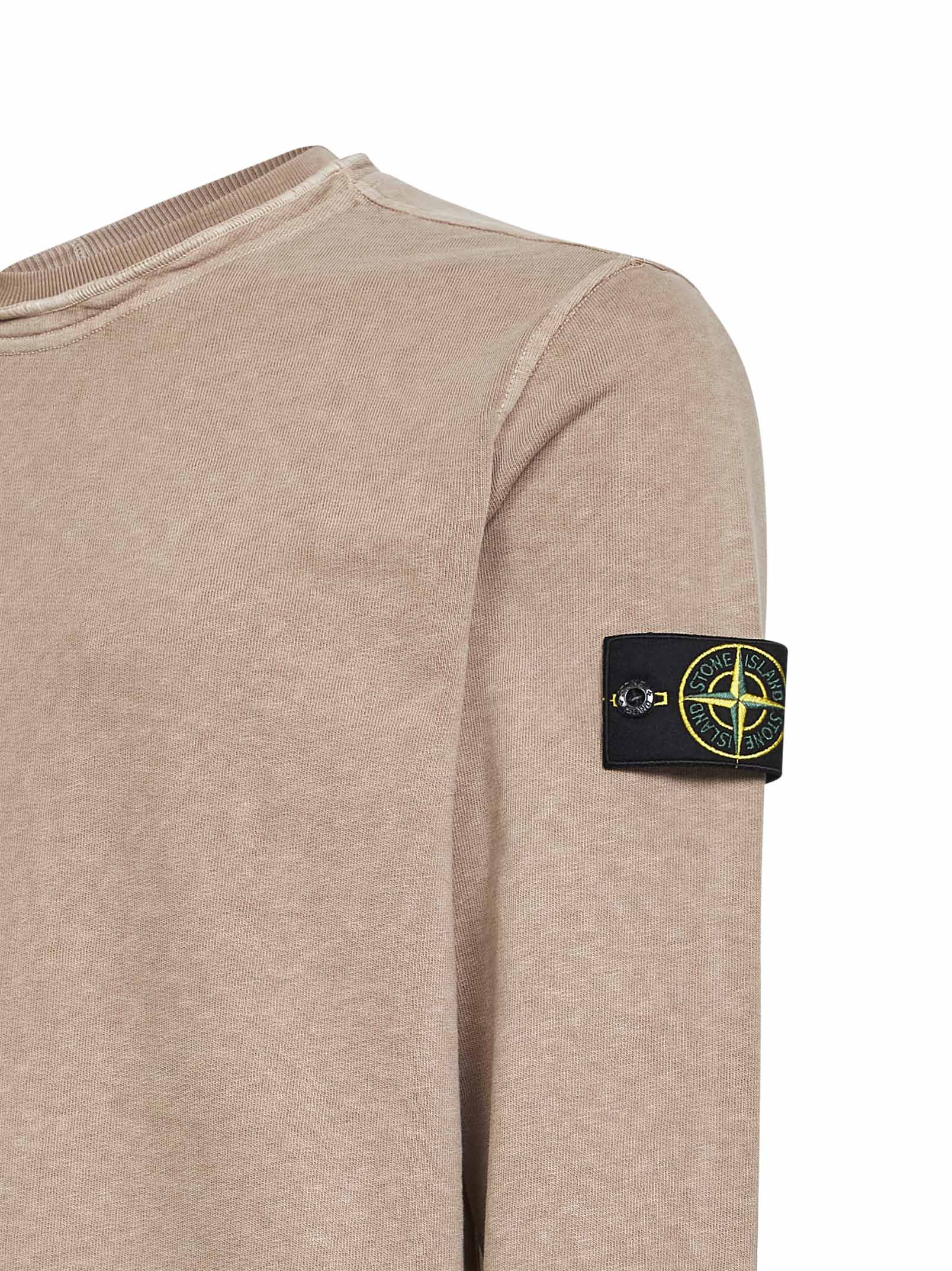 Stone Island Men Desert Slub-Effect Malfilé Cotton Sweatshirt STONE ISLAND